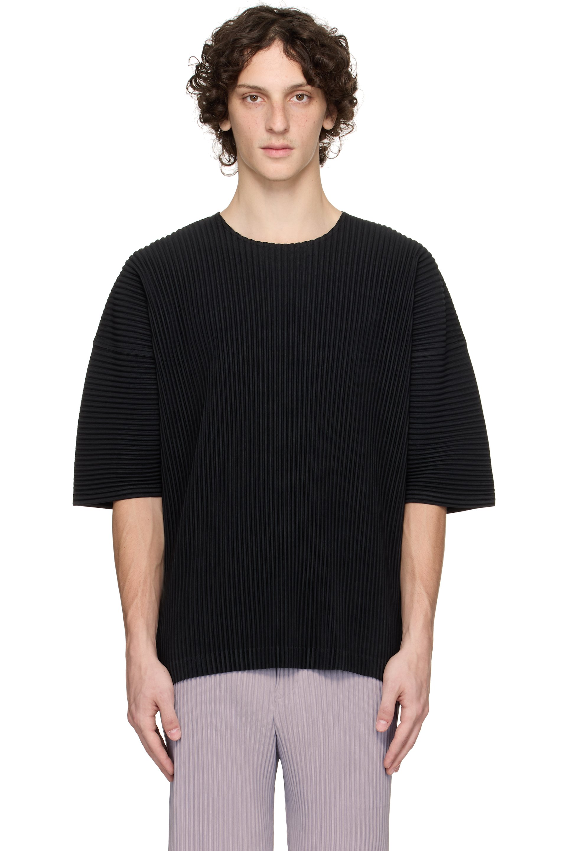 Homme Plissé Issey Miyake - T-shirt Monthly Color May noir