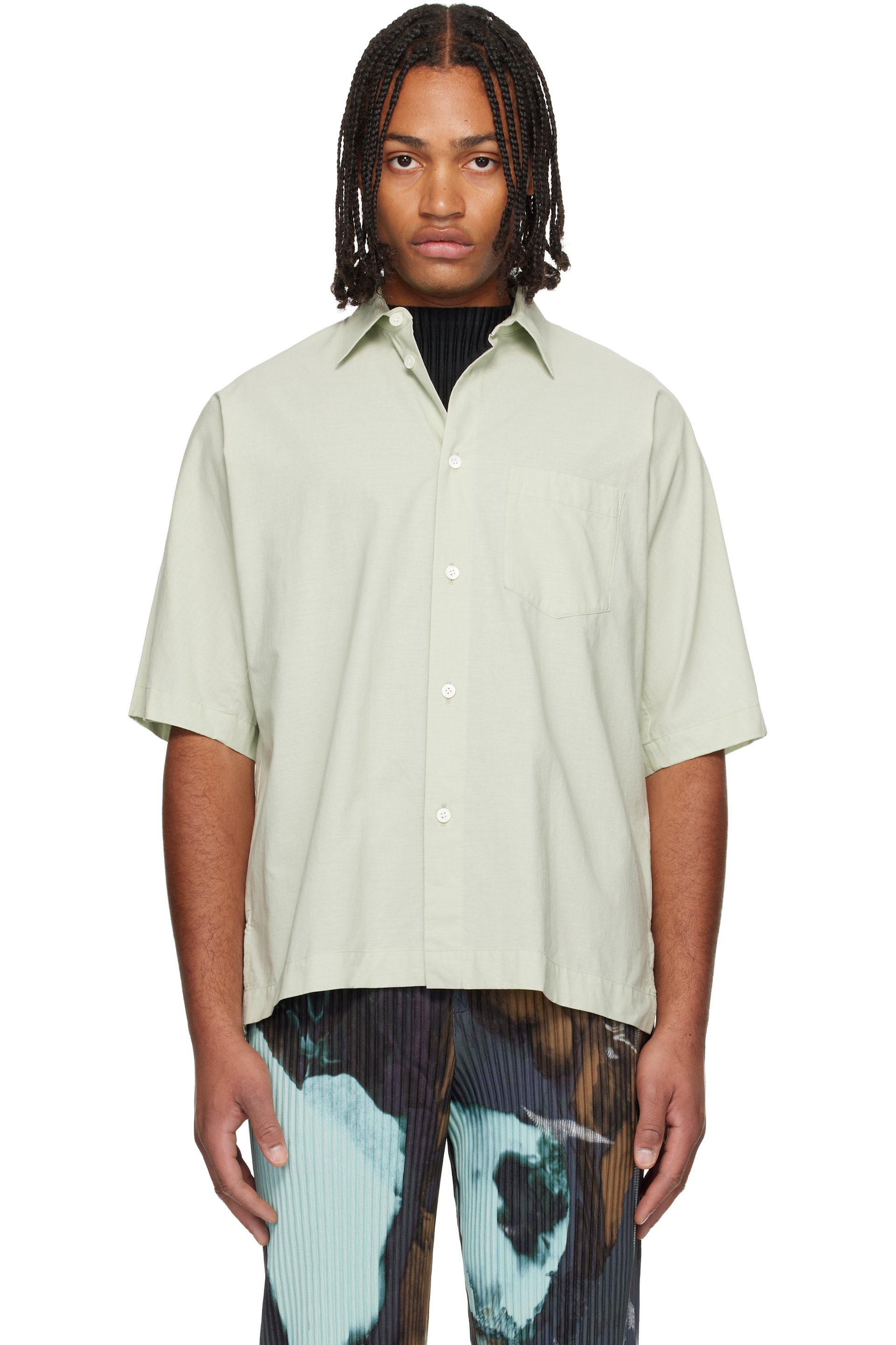 HOMME PLISSÉ ISSEY MIYAKE - Green Streamline Shirt