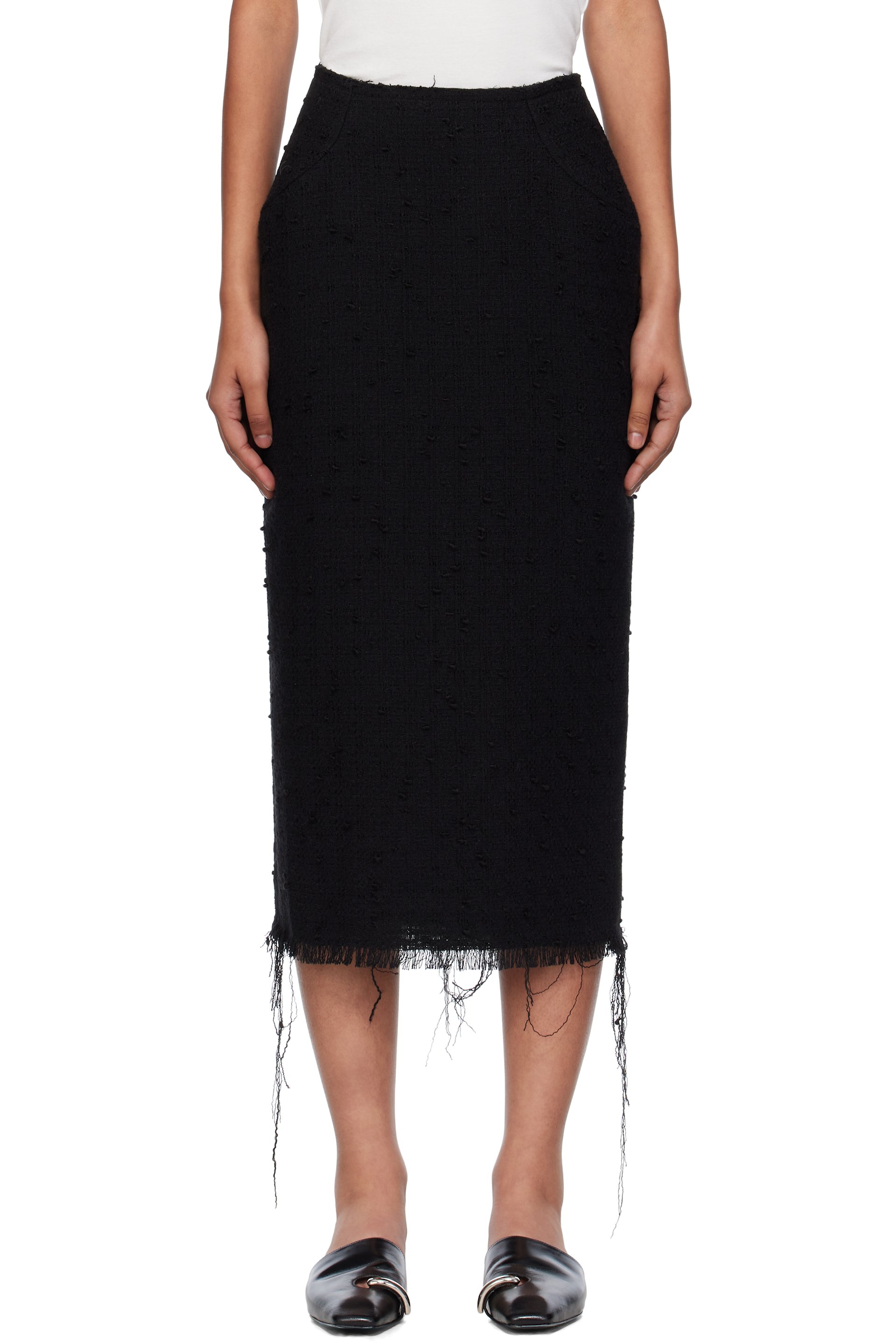 GIA STUDIOS - Black Thalia Midi Skirt