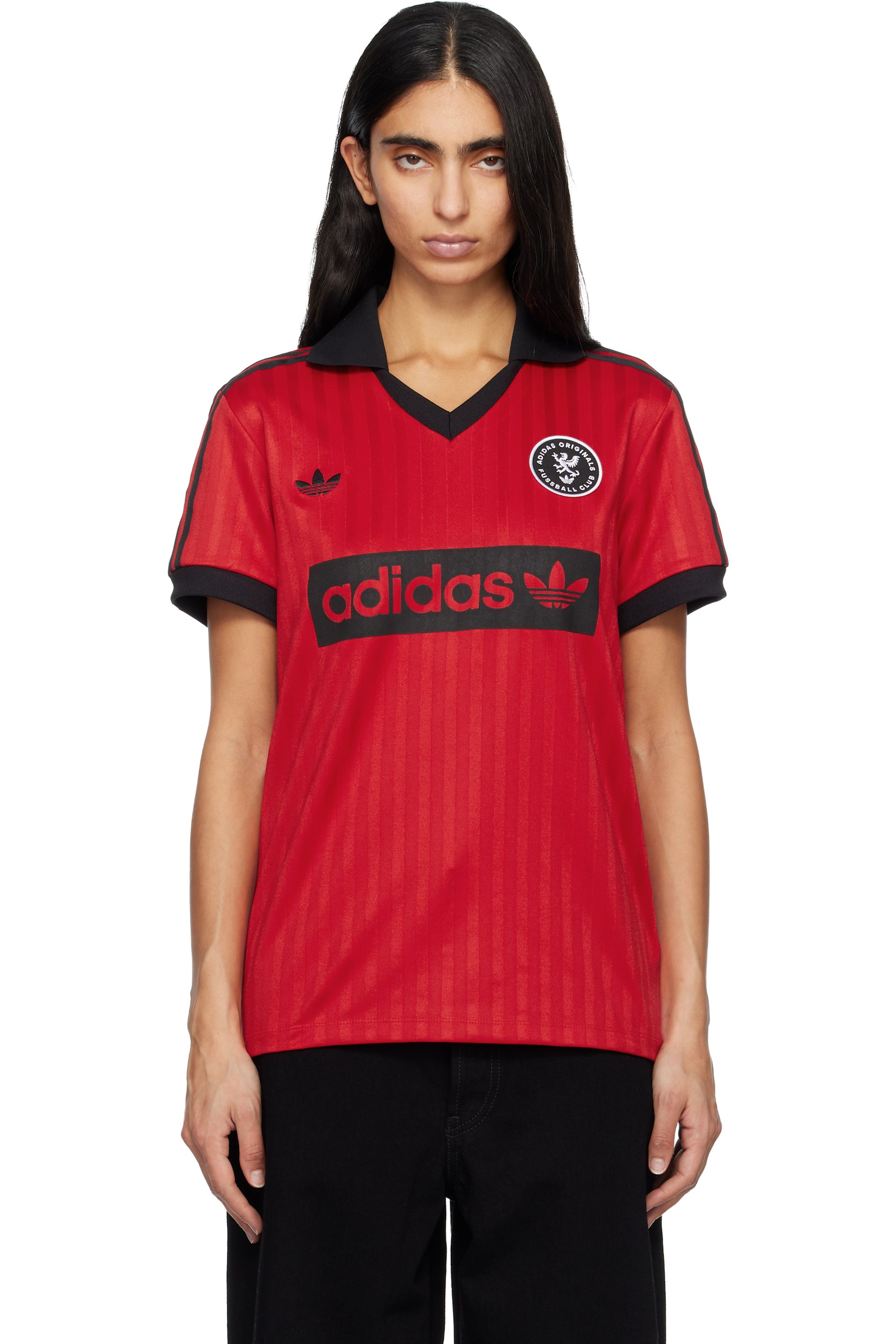 adidas Originals - Maillot de soccer rouge à logo