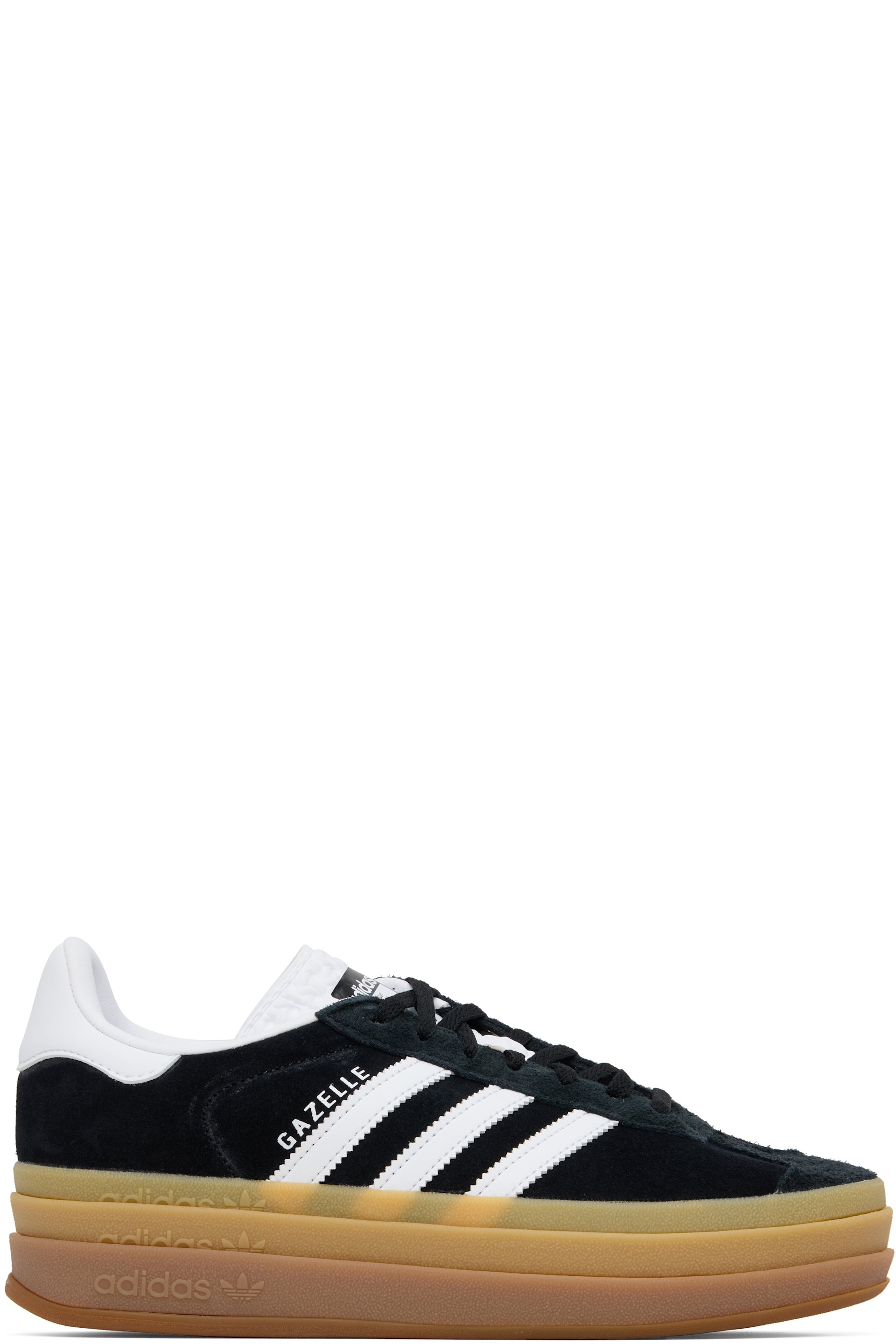 adidas Originals - Baskets Gazelle noires à semelle étagée