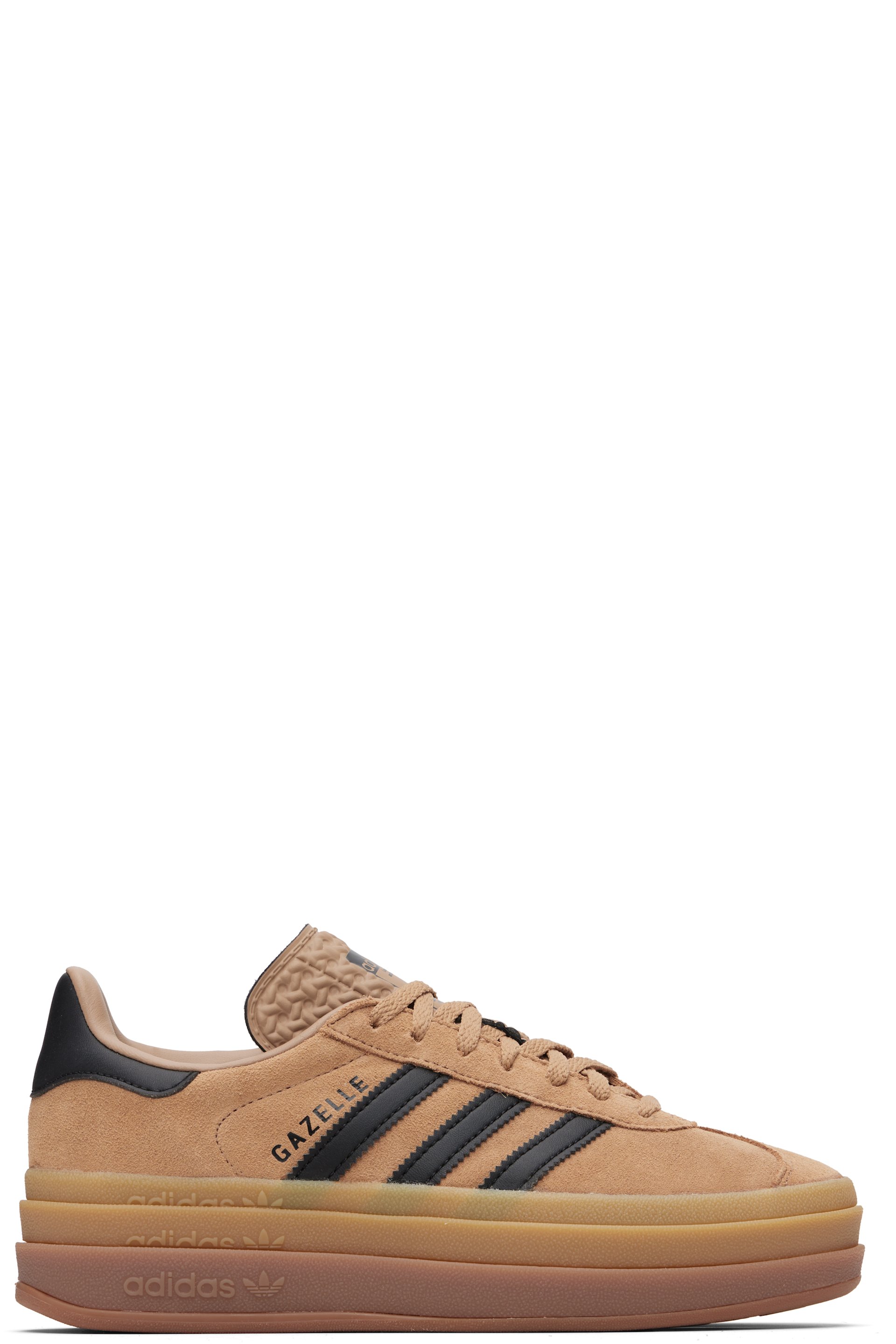 adidas Originals - Baskets Gazelle brun clair à semelle épaisse