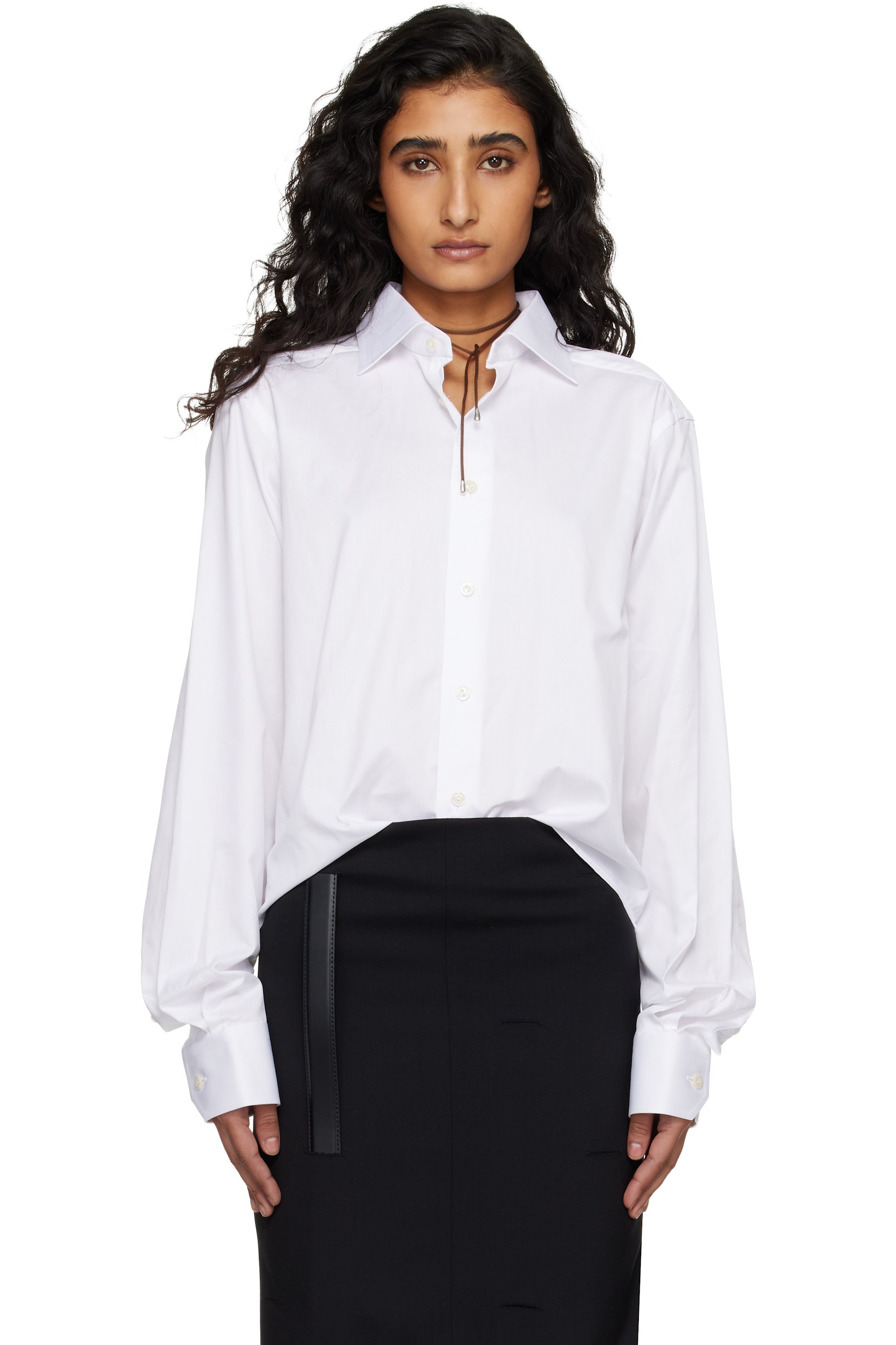 HODAKOVA - Chemise blanche à assemblage inversé