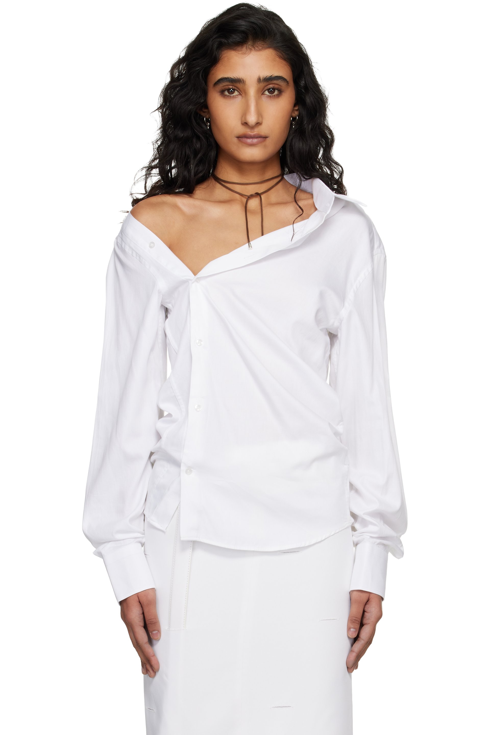 HODAKOVA - White Asymmetric Shirt