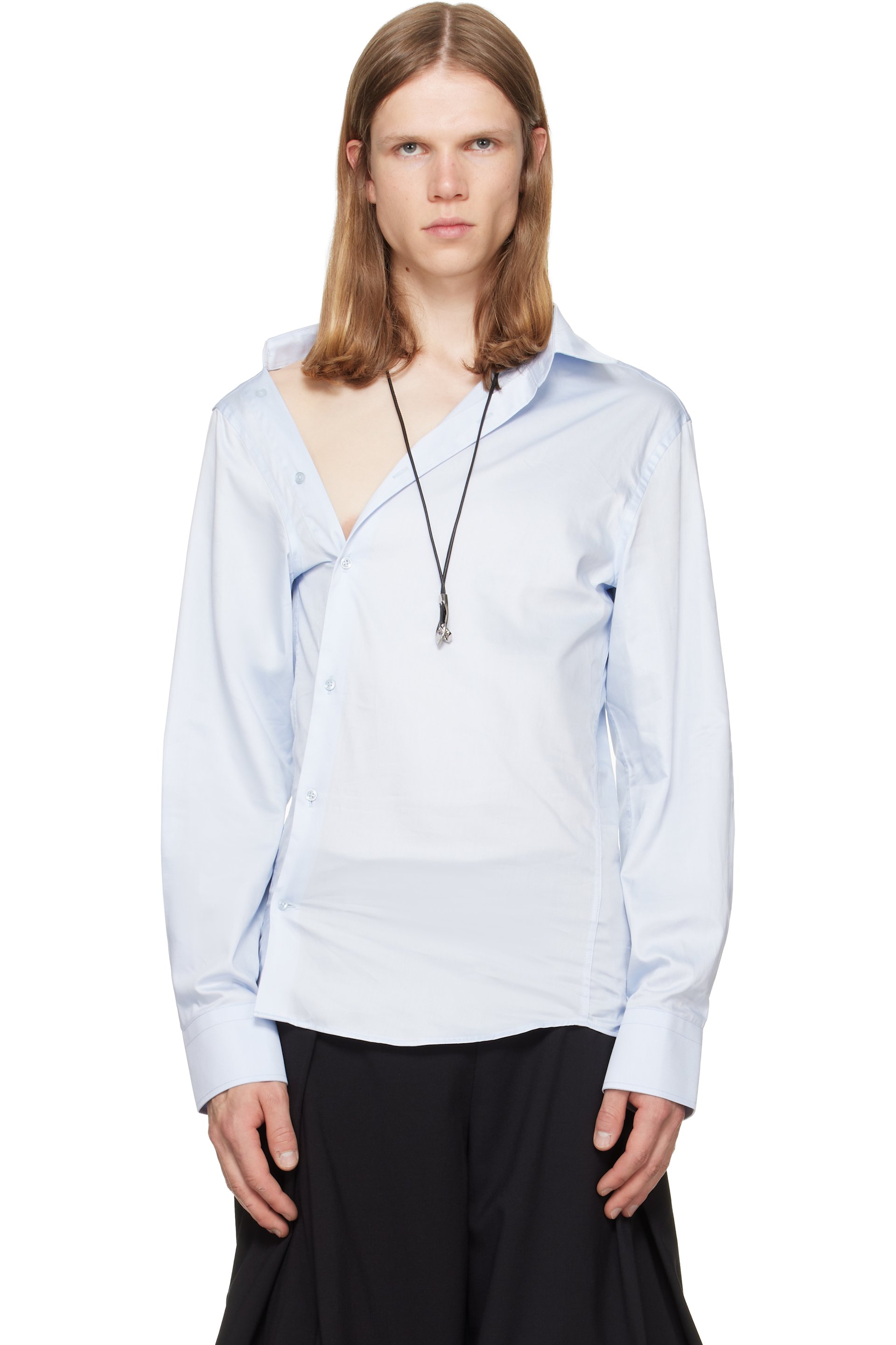 HODAKOVA - Blue Asymmetric Shirt