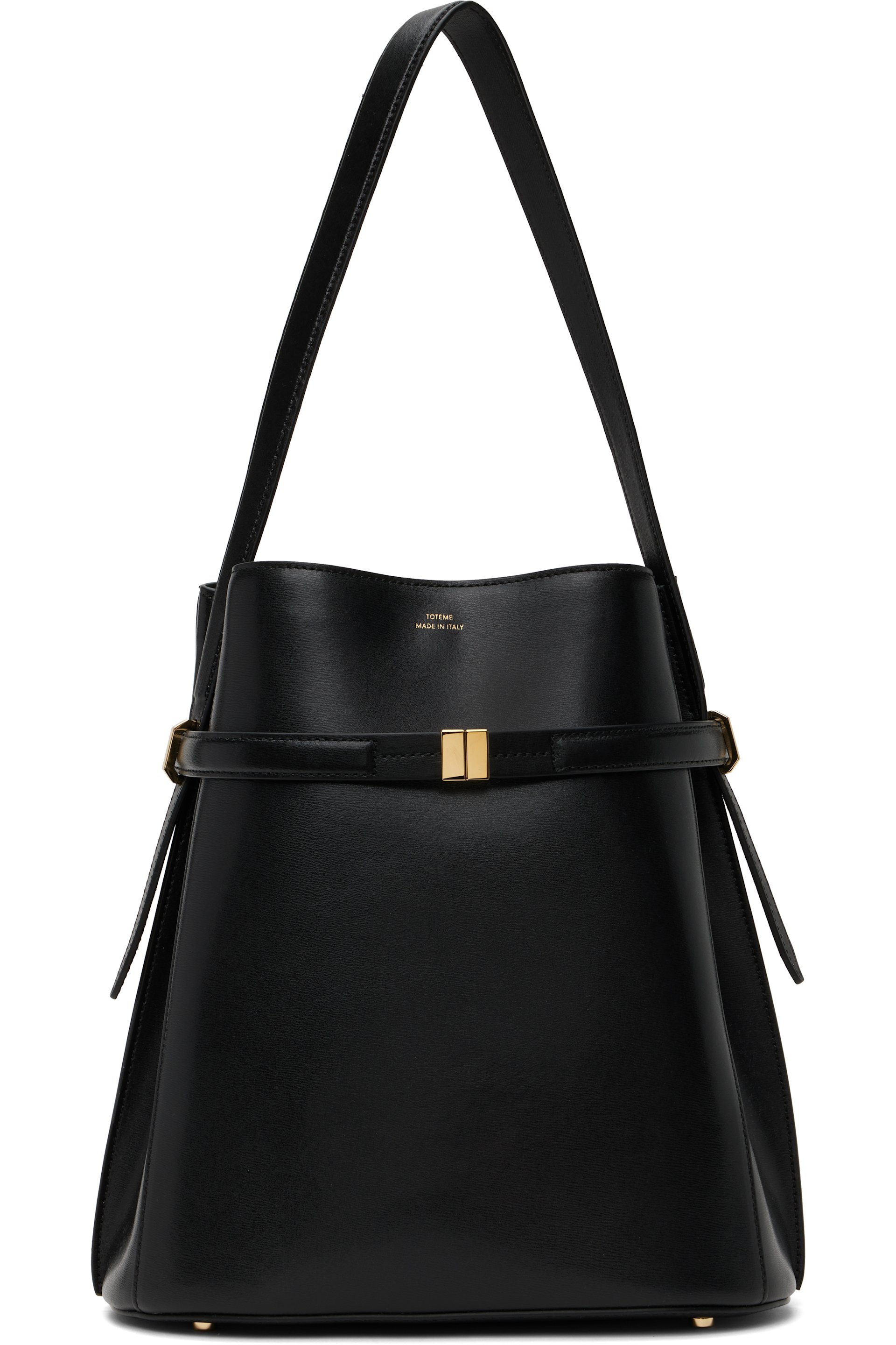 TOTEME - Sac seau noir en cuir à sangle de style ceinture