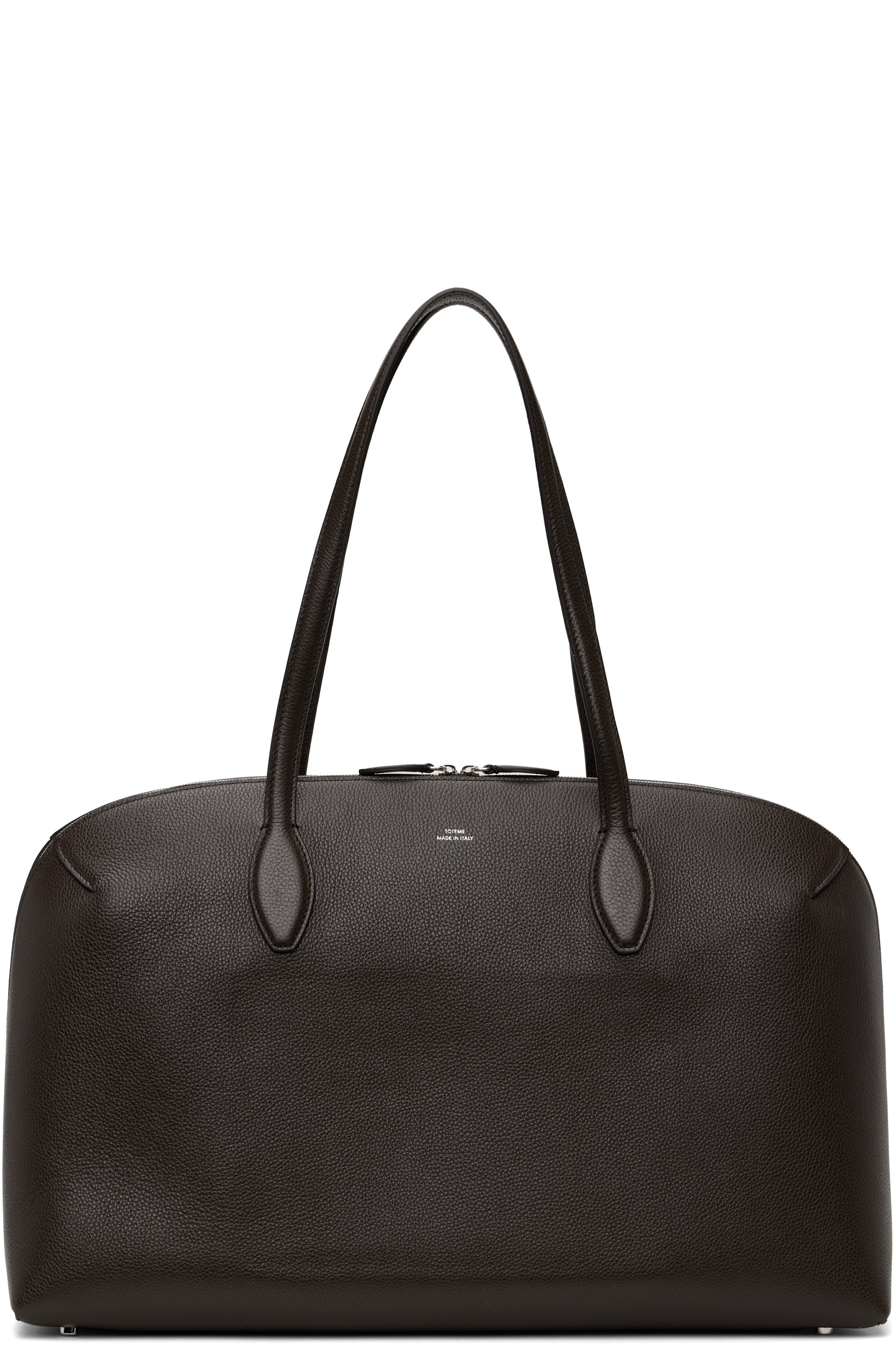 TOTEME - Cabas Day brun en cuir grainé