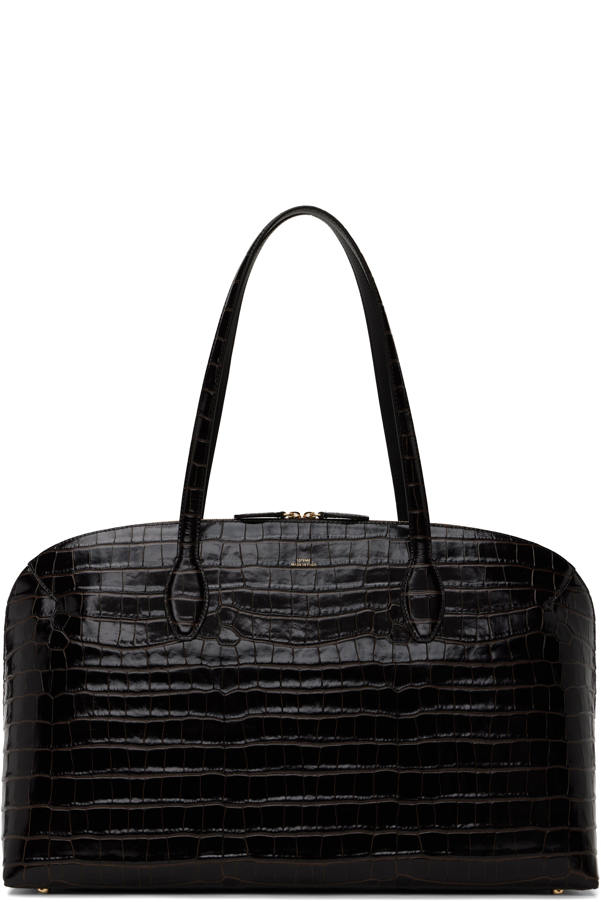 TOTEME - Cabas Day brun gaufré façon croco