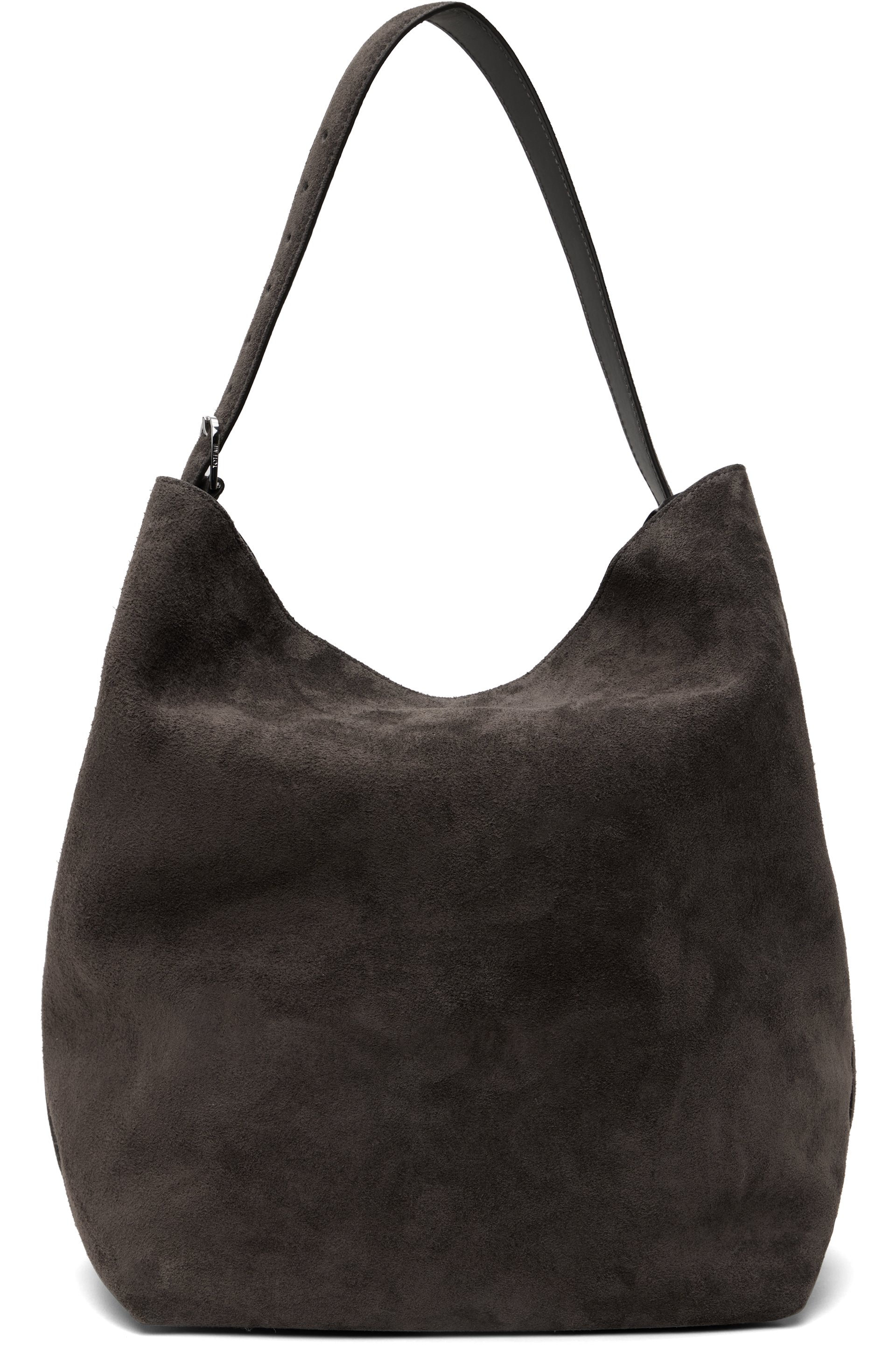 TOTEME - Cabas gris en suède à anse de style ceinture