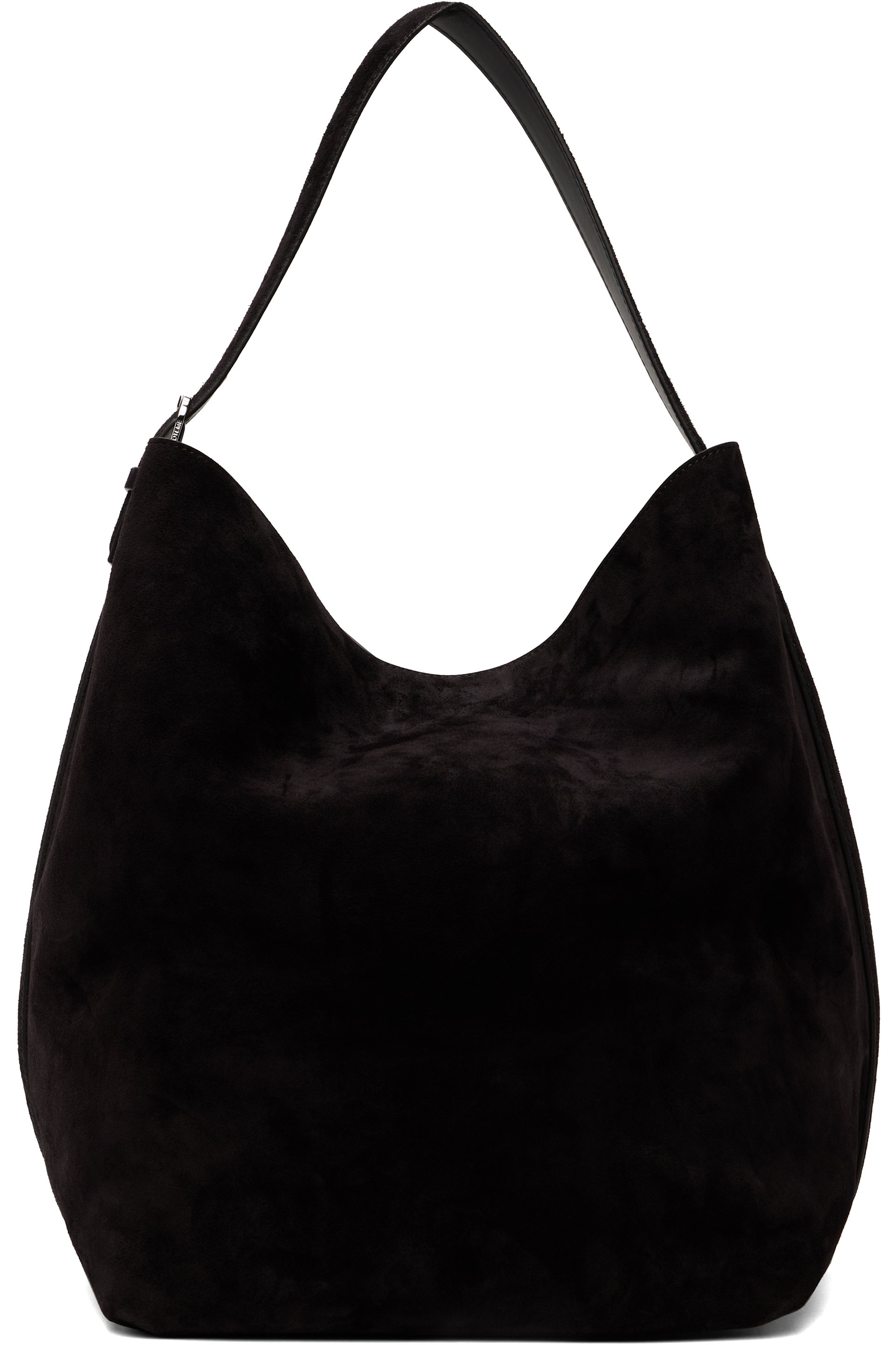 TOTEME - Cabas noir en suède à anse de style ceinture