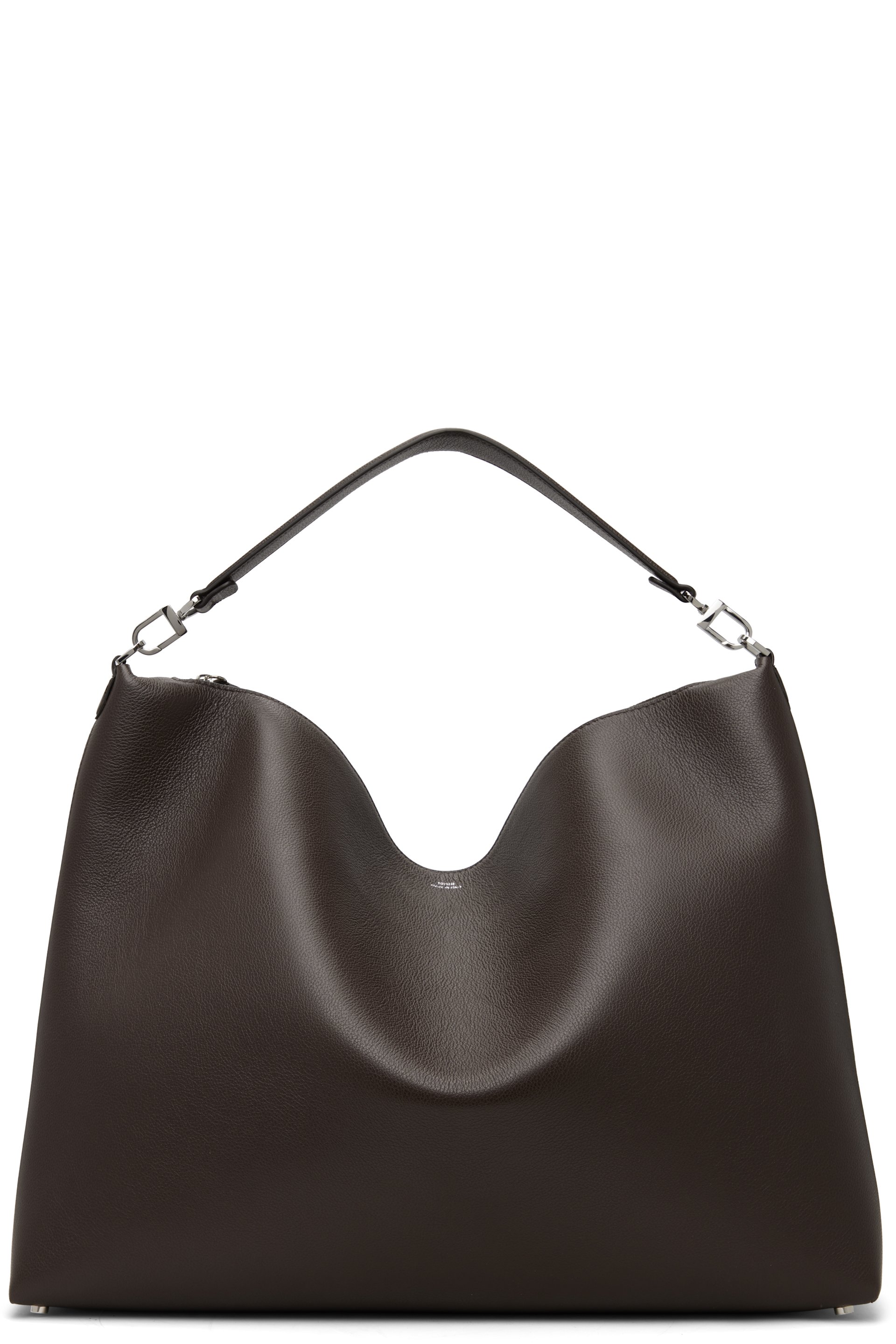 TOTEME - Cabas brun en cuir grainé