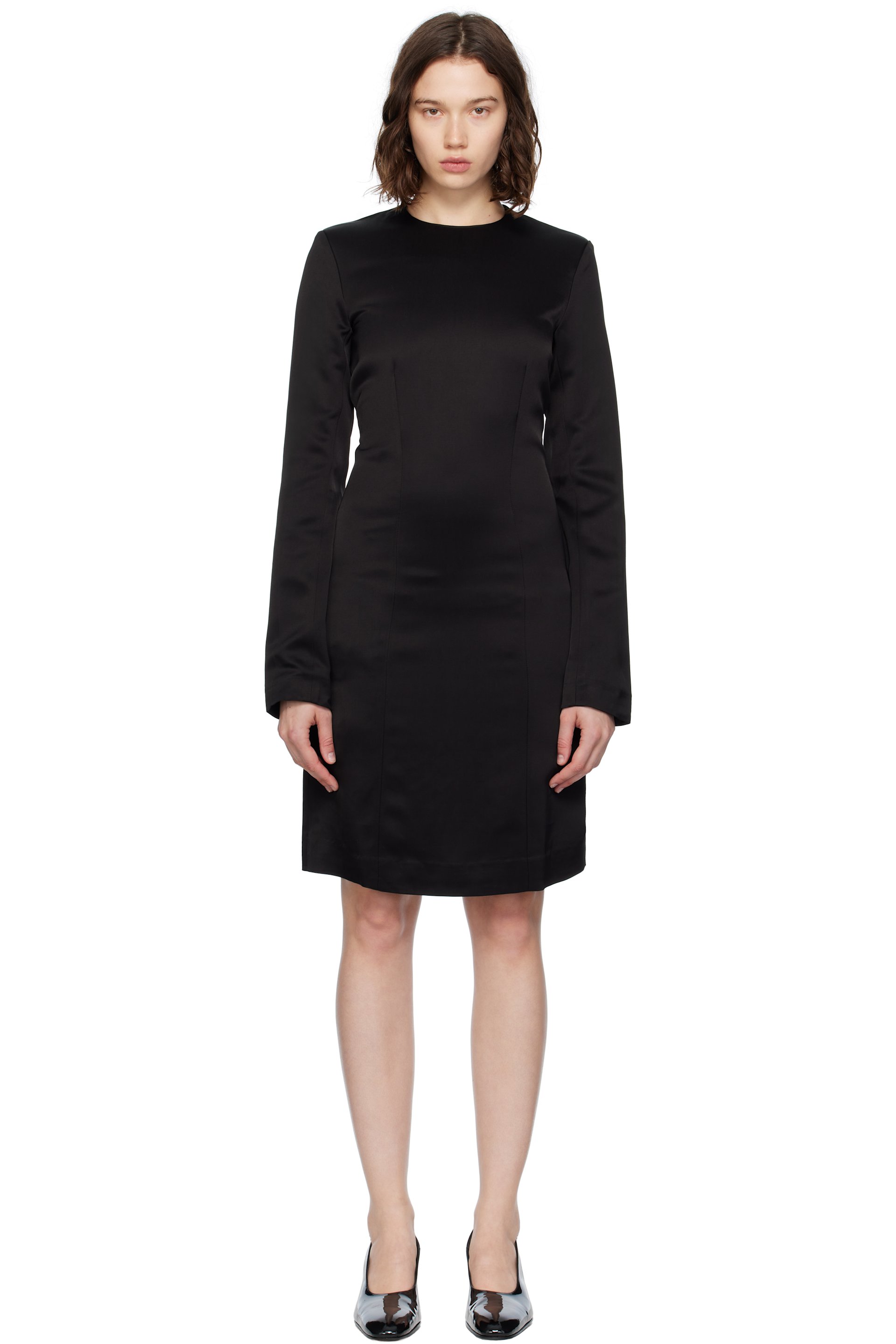 TOTEME - Robe courte noire à pinces