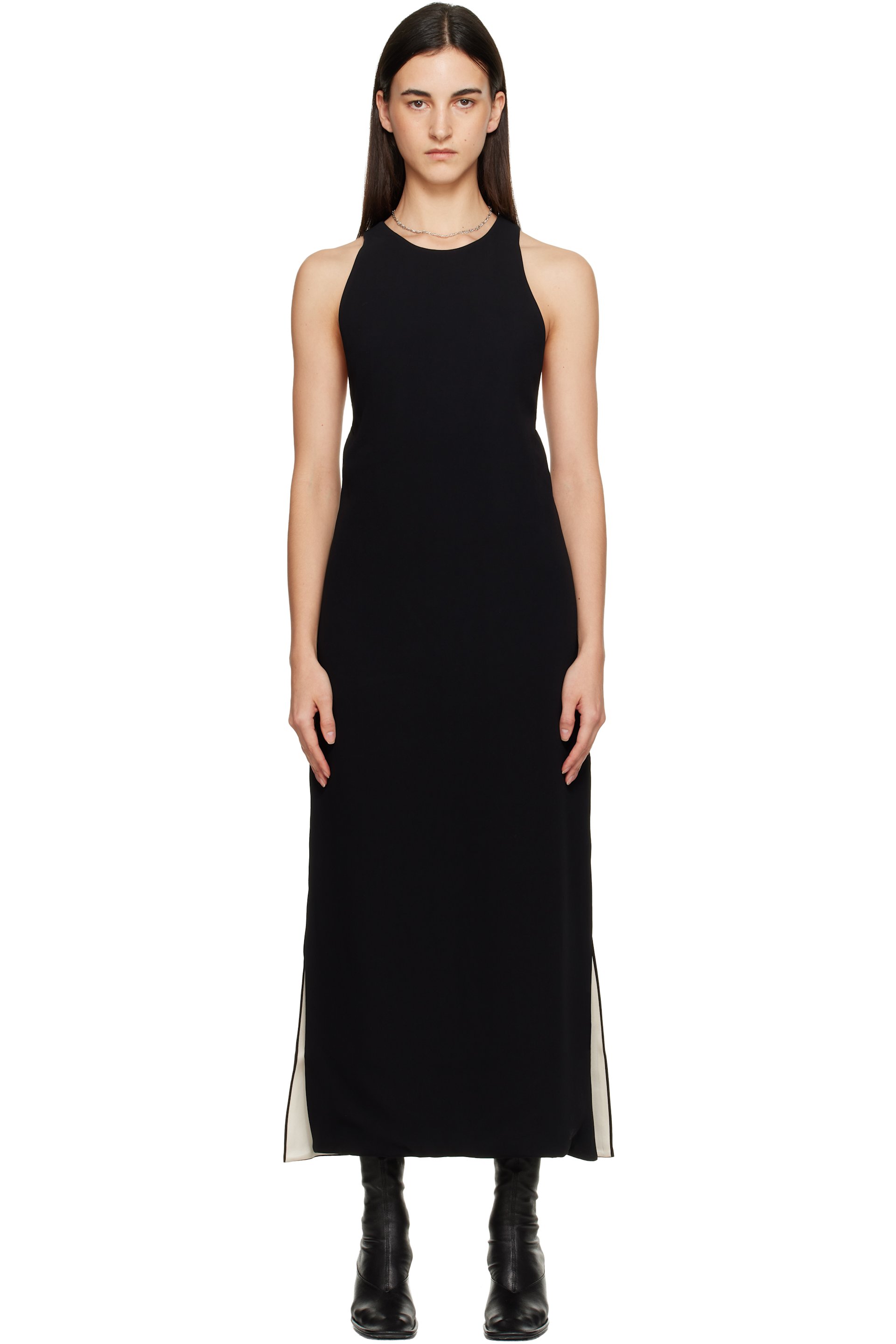 TOTEME - Robe longue noire à dos nageur
