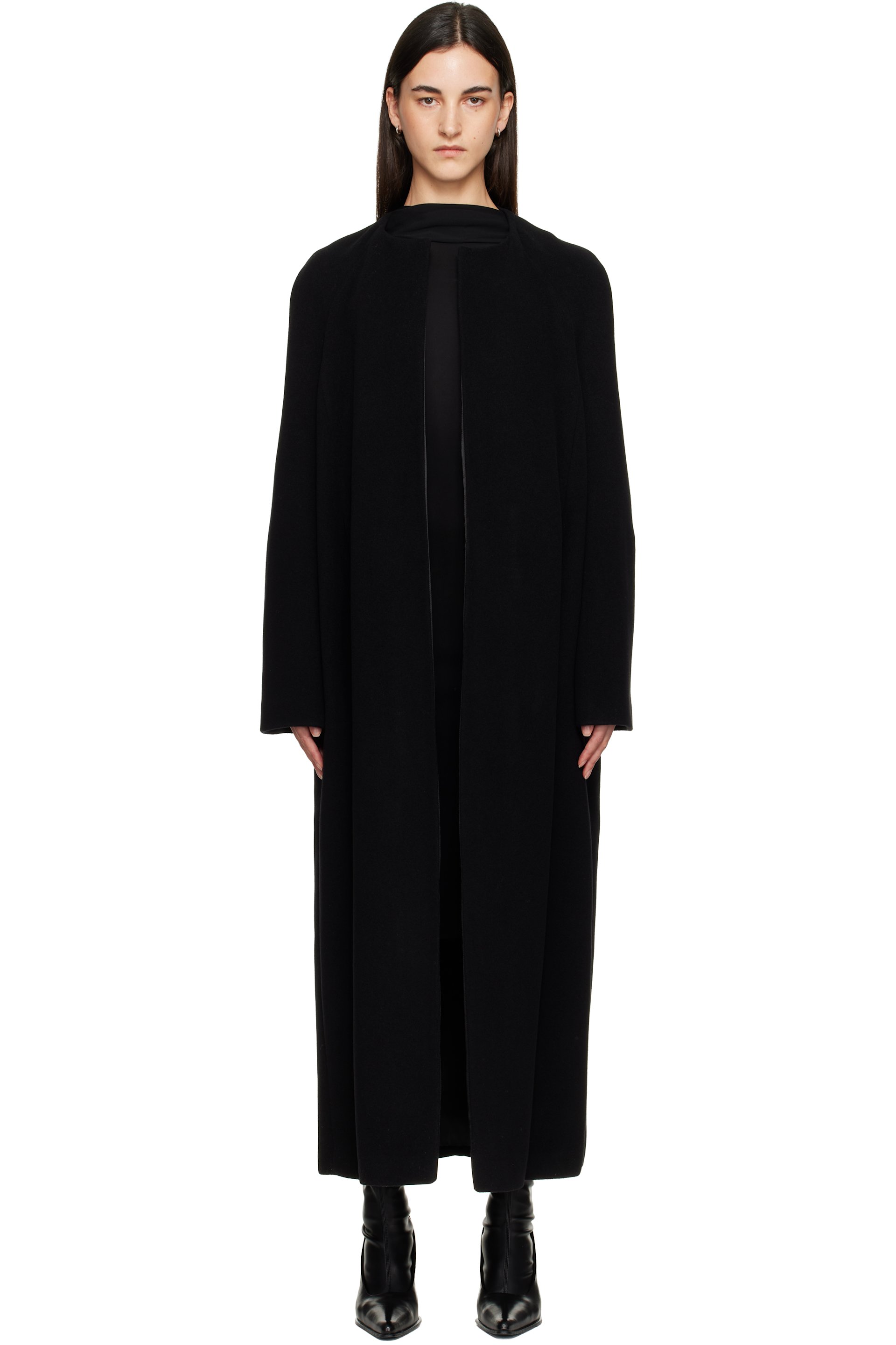 TOTEME - Black Bell-Sleeve Coat