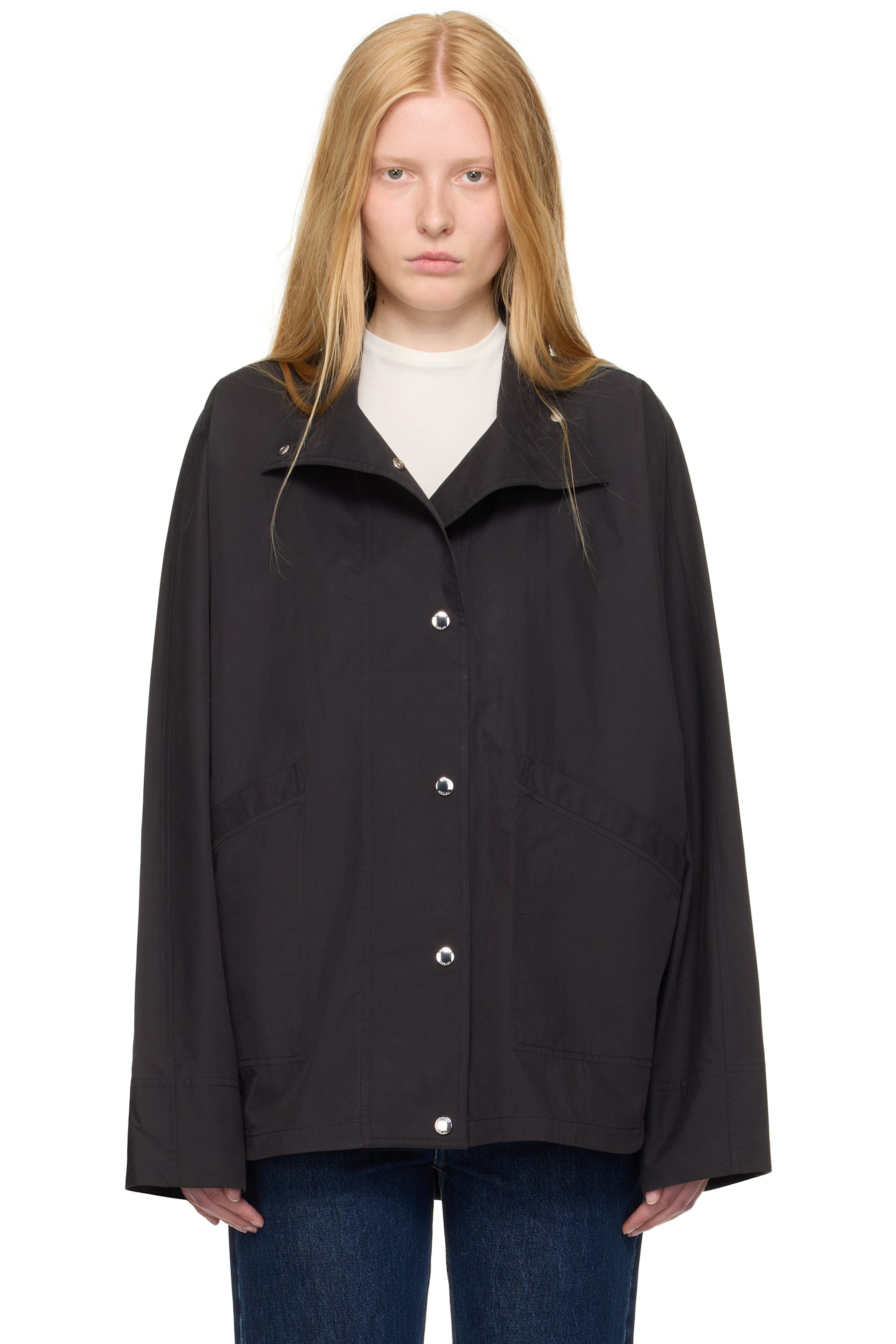 TOTEME - Blouson d'été noir en tissu à parachute