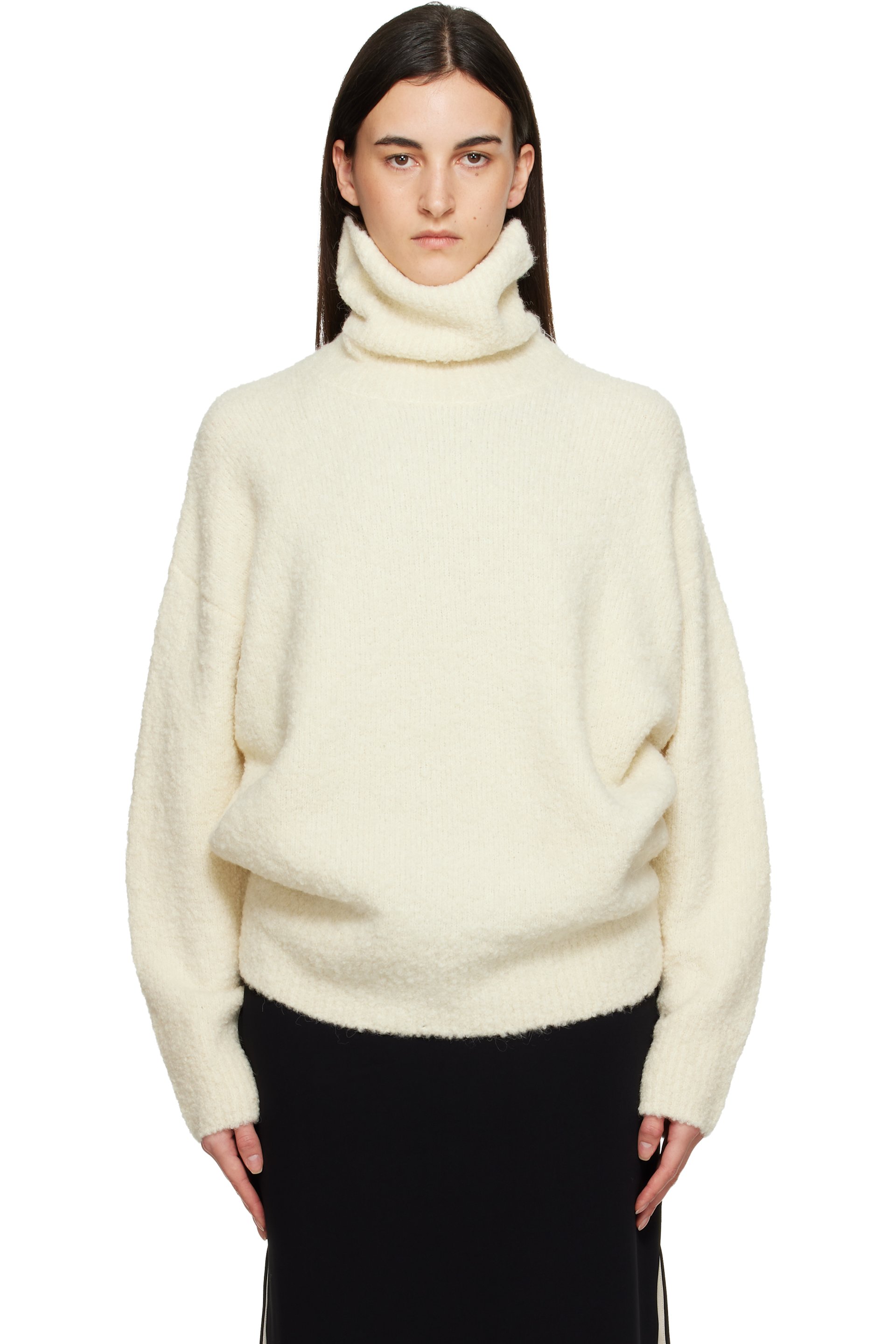TOTEME - Off-White Bouclé Turtleneck