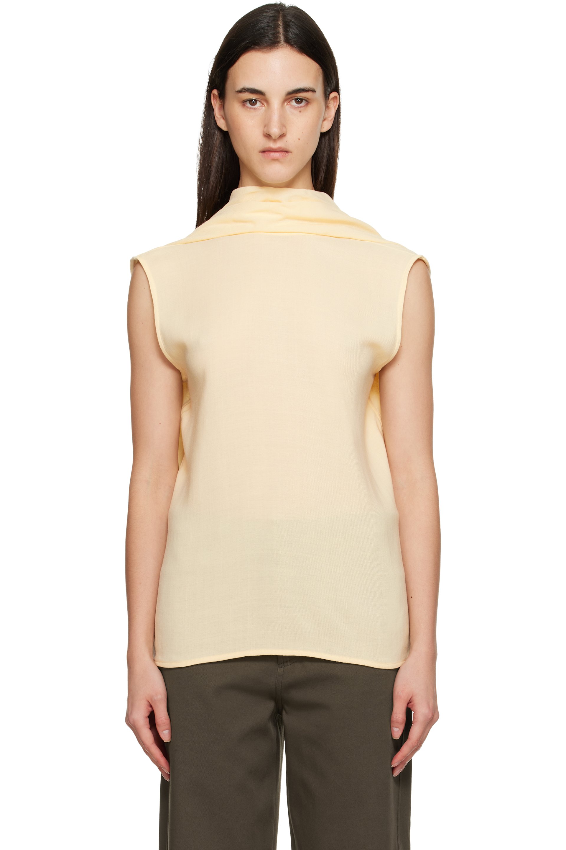 TOTEME - Chemisier de style cape jaune à coupe cocon
