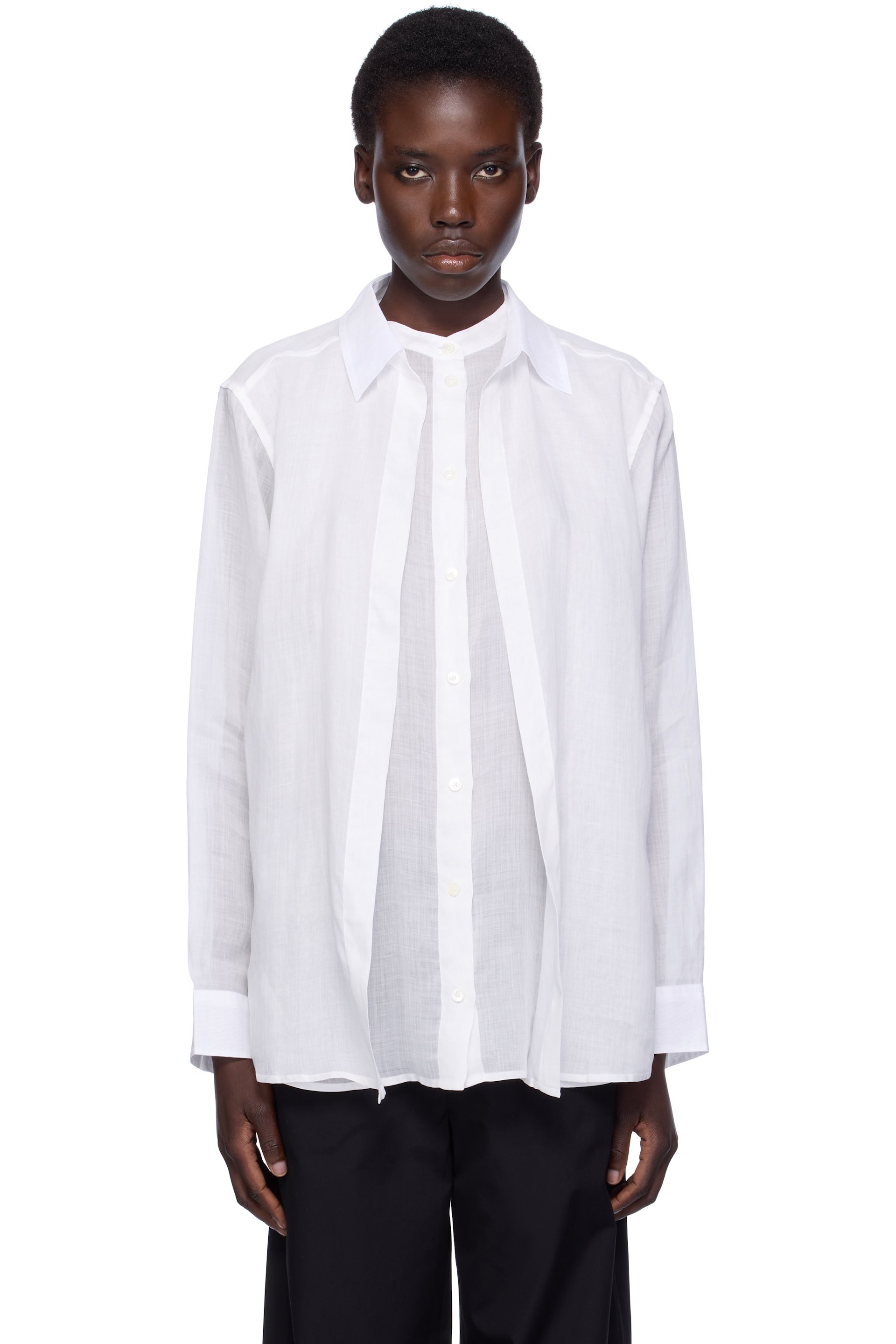 TOTEME - Chemise blanche à col étagé
