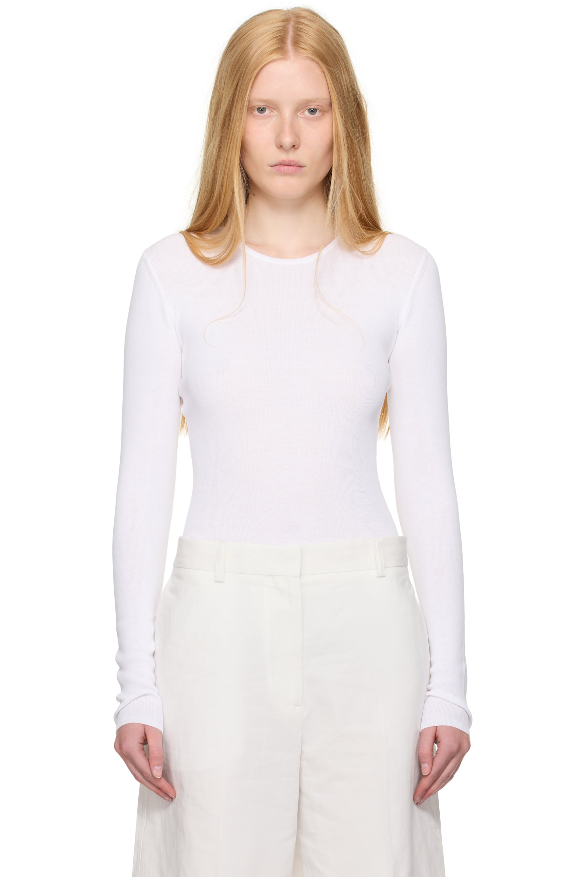 TOTEME - T-shirt blanc en coton compact