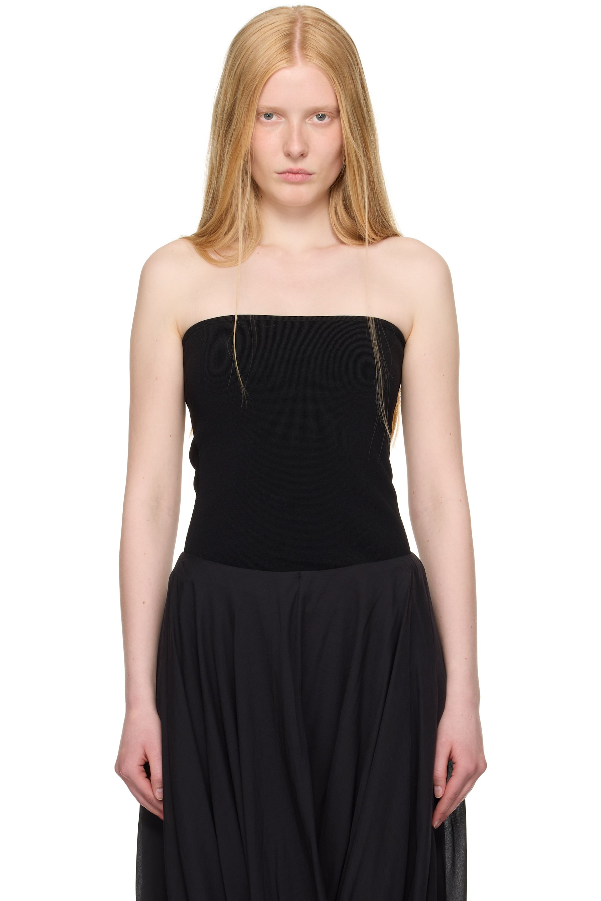 TOTEME - Haut tube noir en tricot compact