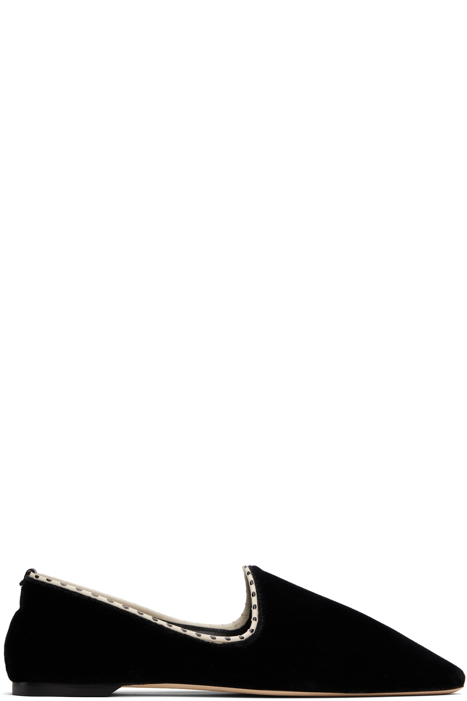 TOTEME - Chaussons Venetian noirs en velours