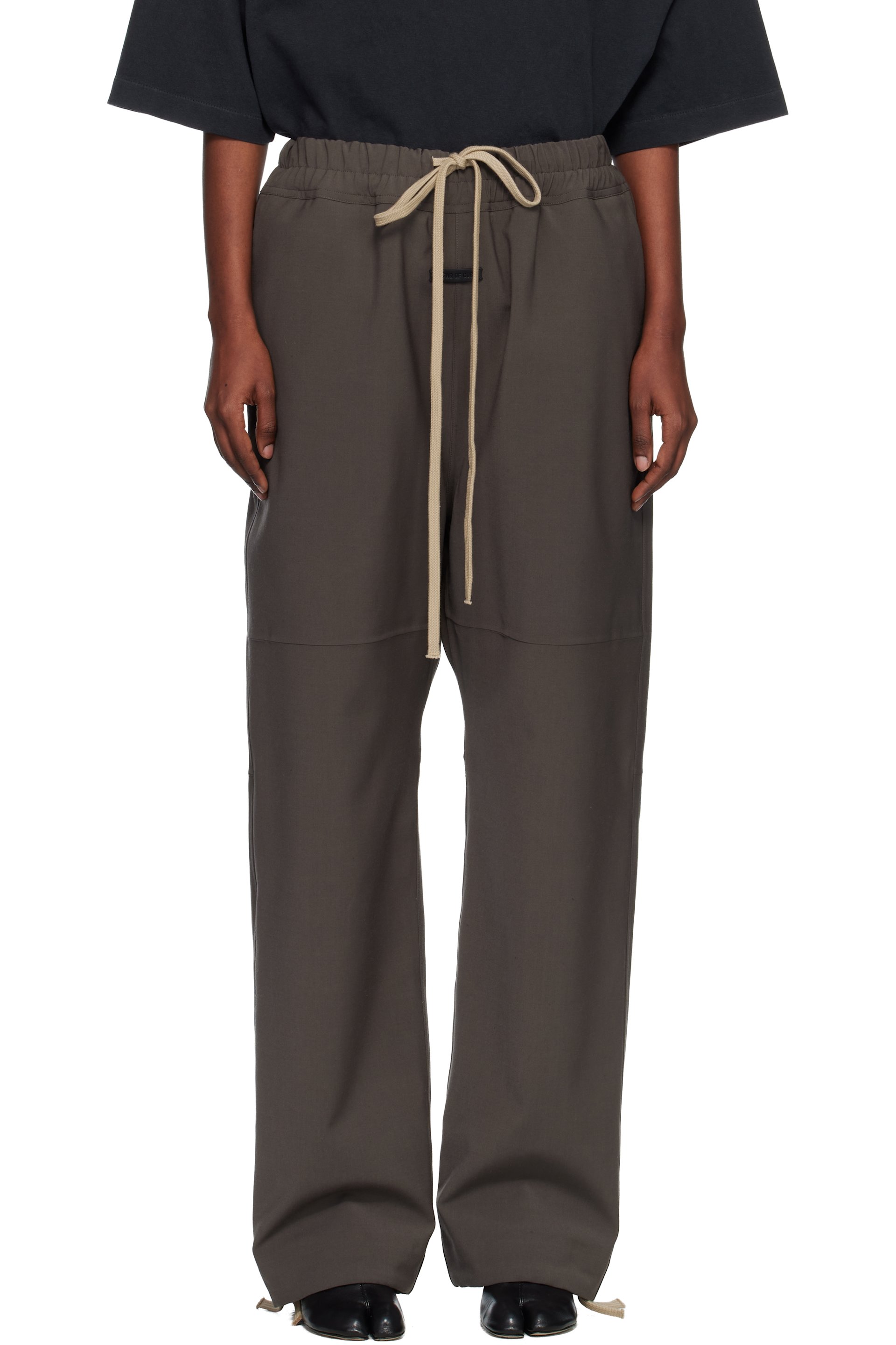 Fear of God - Pantalon gris à couture aux genoux