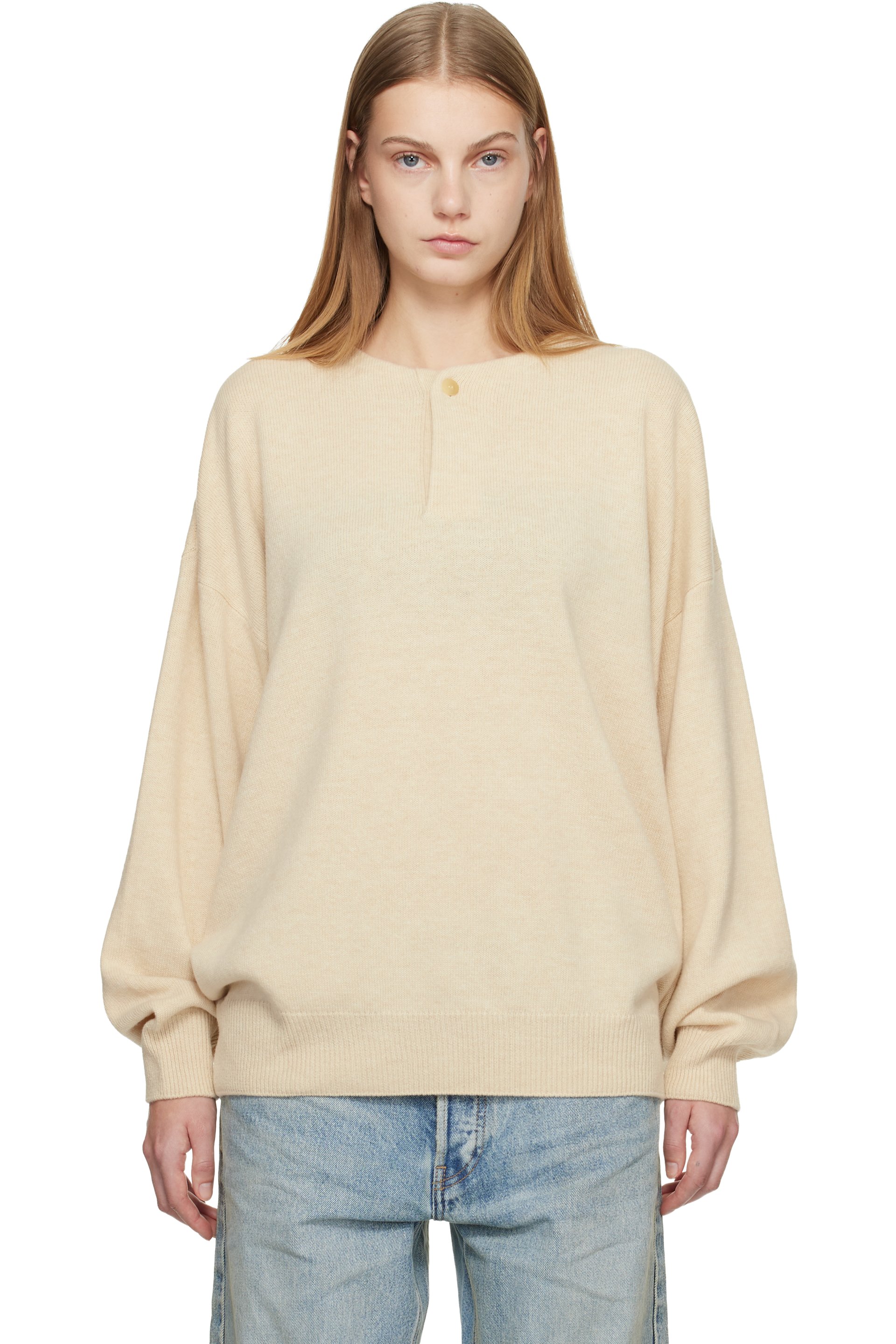 Fear of God - Pull de style henley beige