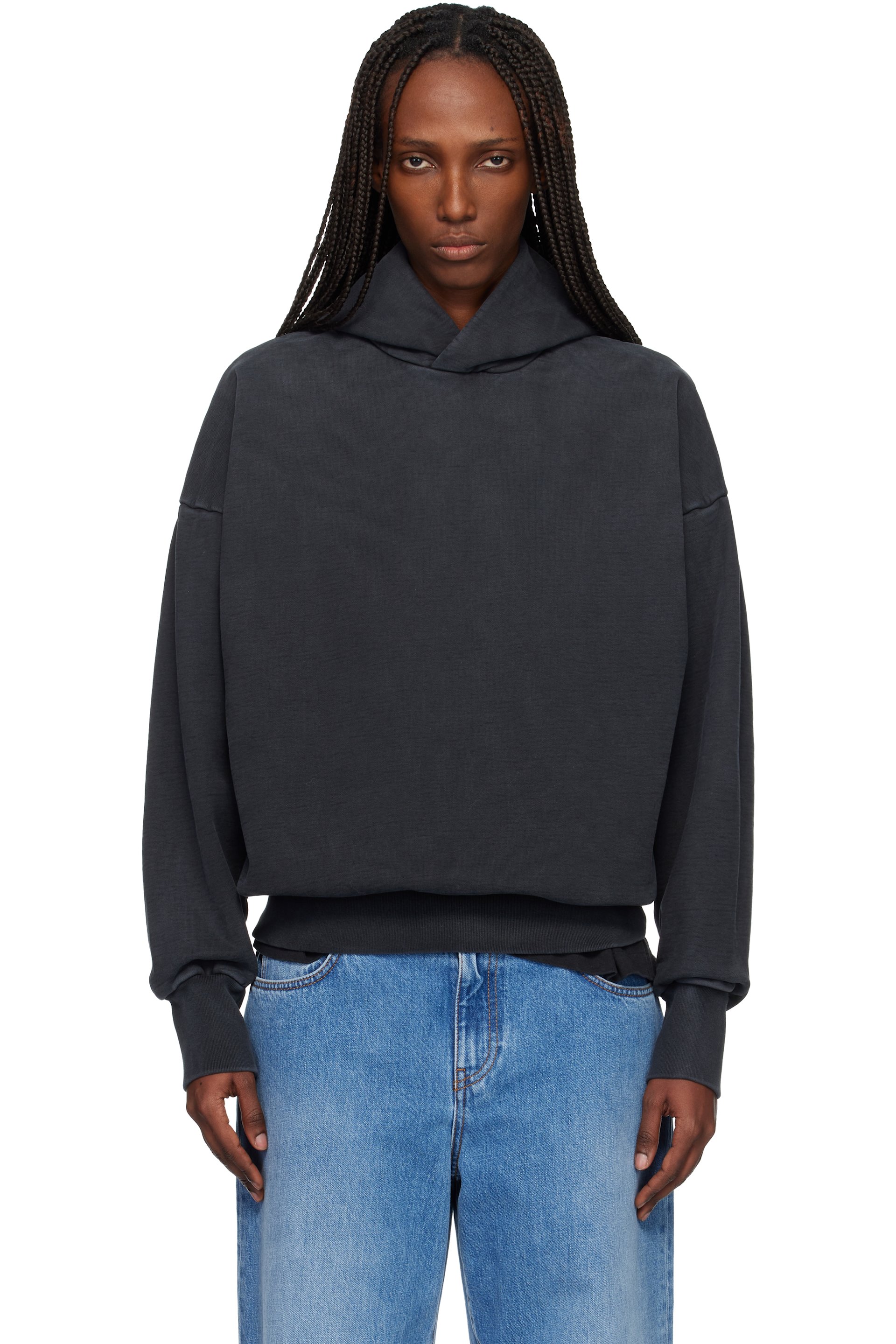 Fear of God - Pull à capuche noir à effet délavé