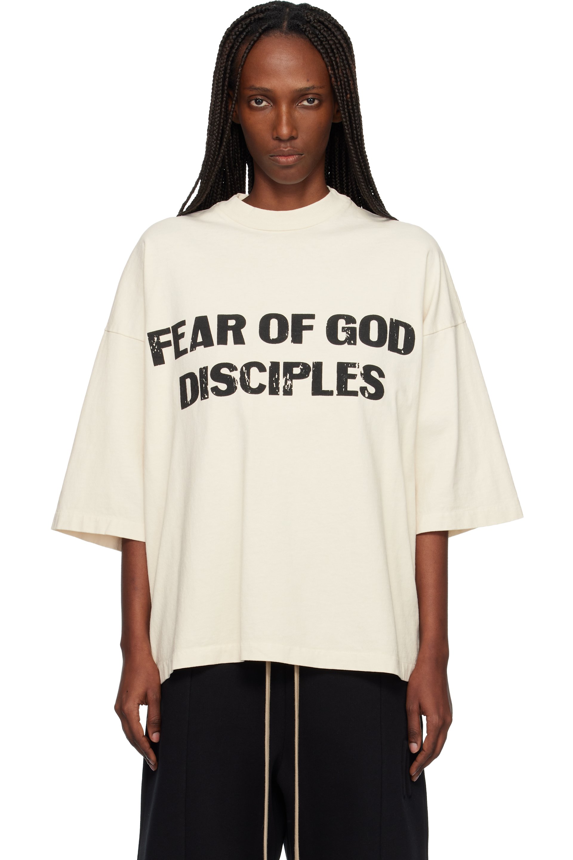Fear of God - T-shirt décontracté 'Disciple' blanc cassé