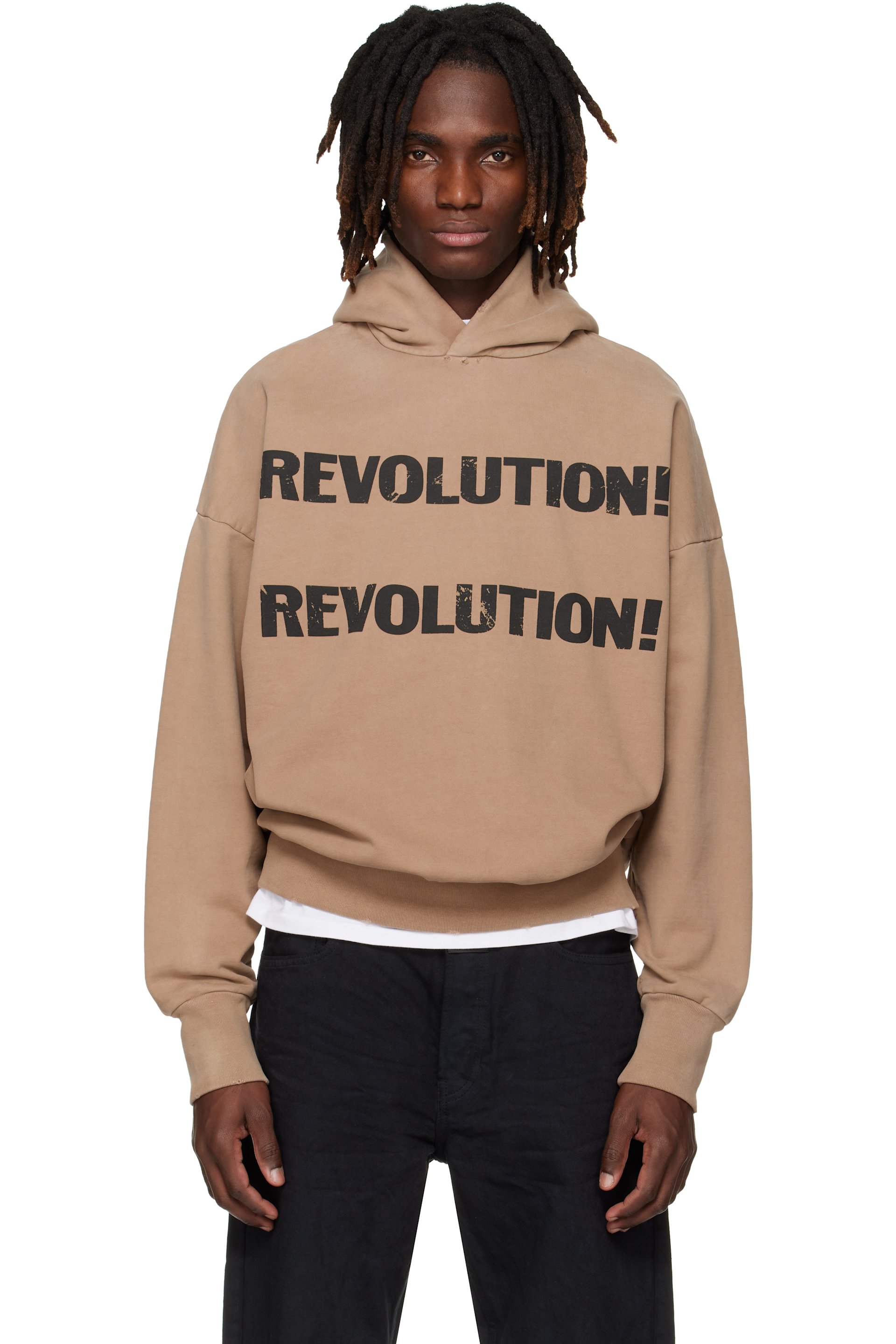 Fear of God - Pull à capuche épais 'Revolution' rose à manches longues