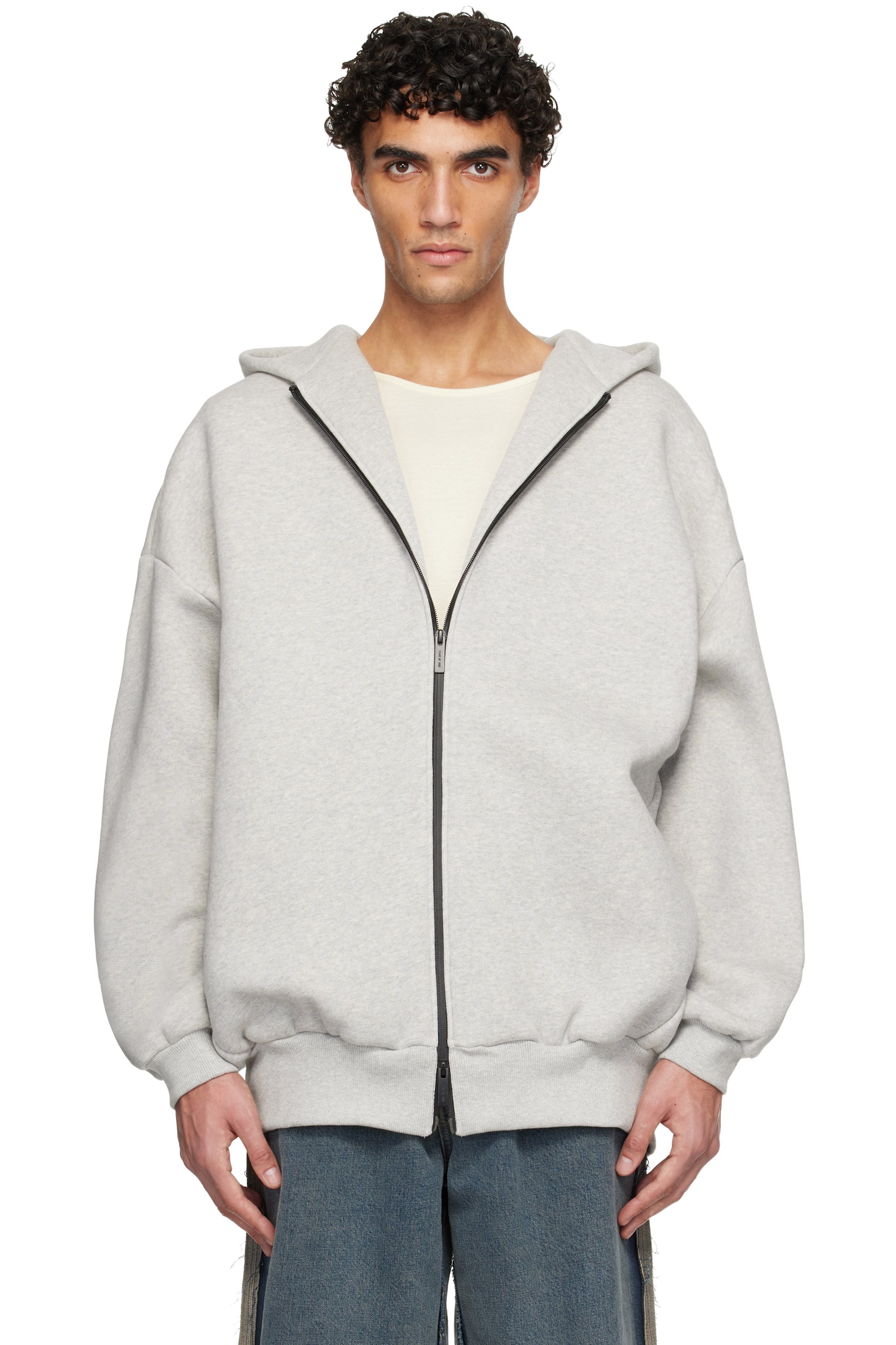Fear of God - Pull à capuche Athletics gris à glissière