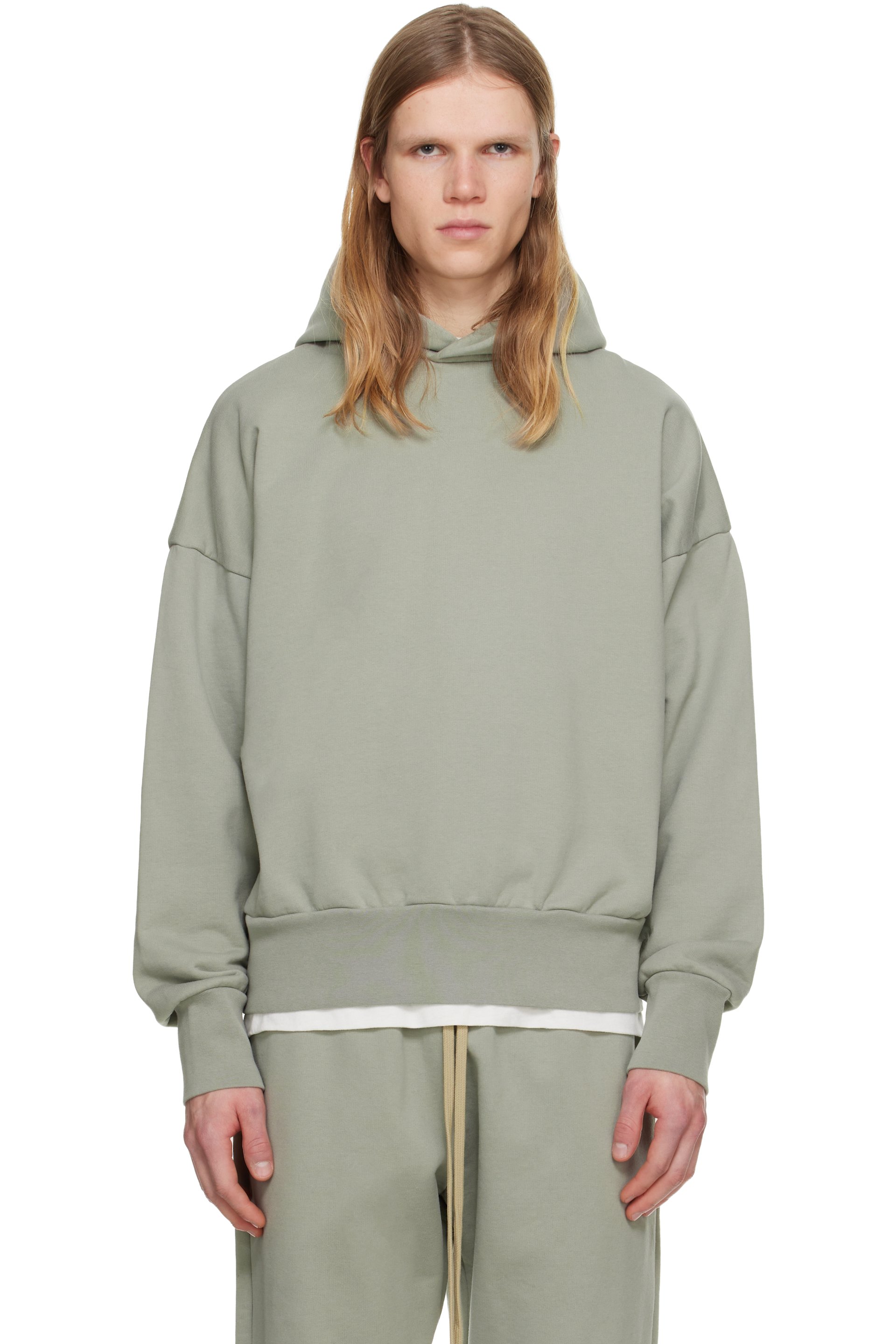 Fear of God - Pull à capuche gris en coton
