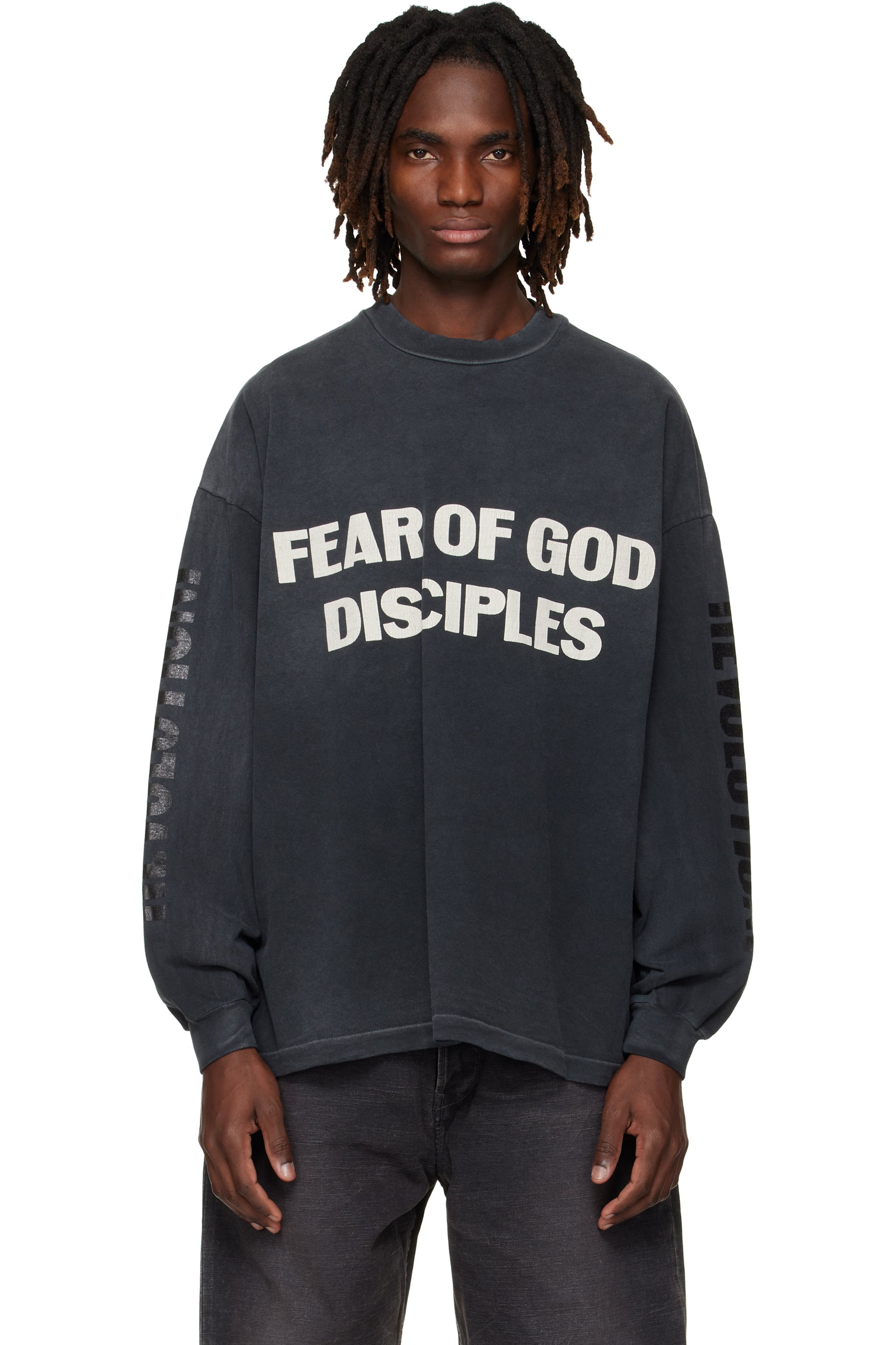 Fear of God - 블랙 릴랙스 디사이플 티셔츠