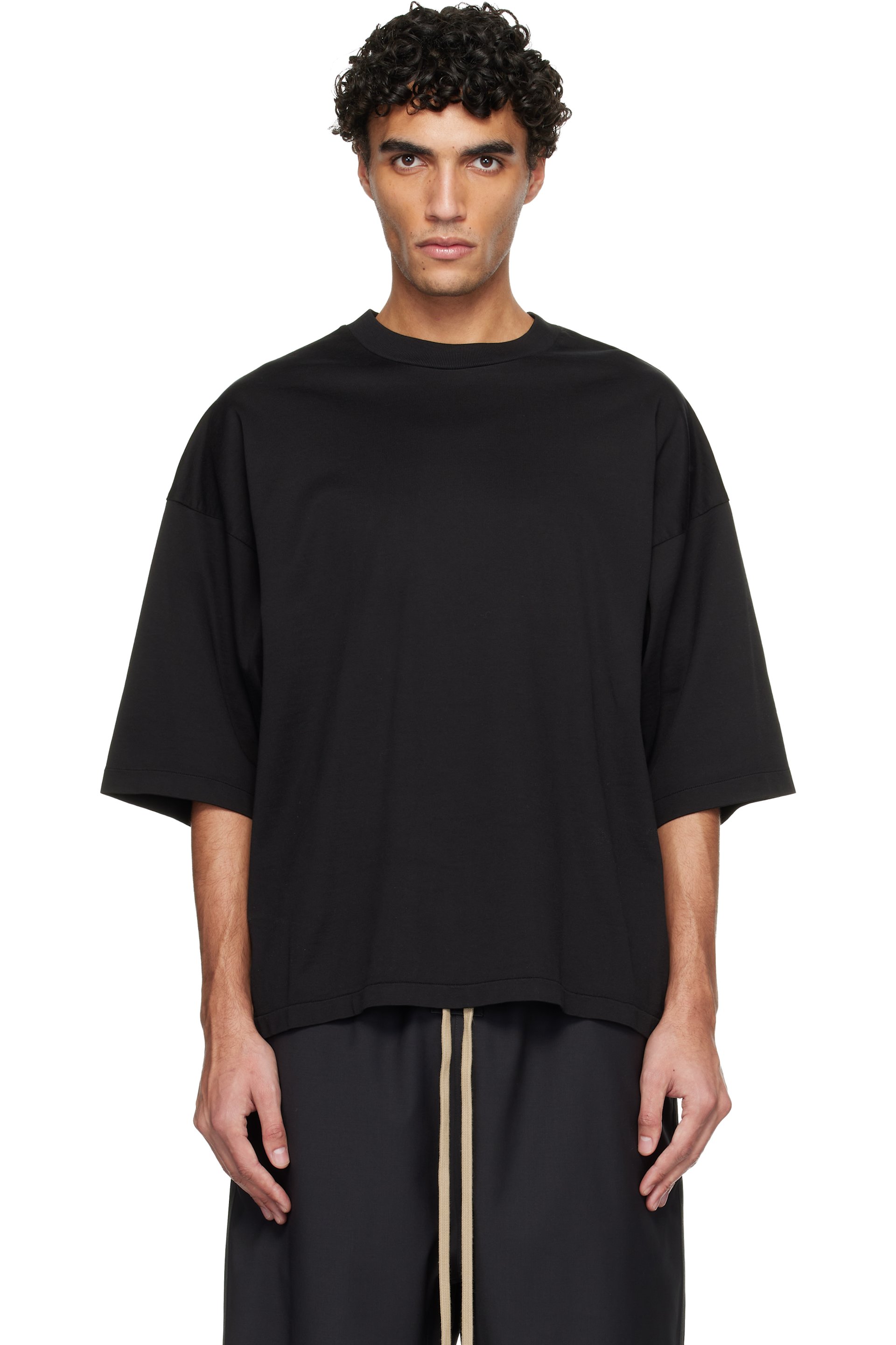 Fear of God - 블랙 릴랙스 S/S 티셔츠