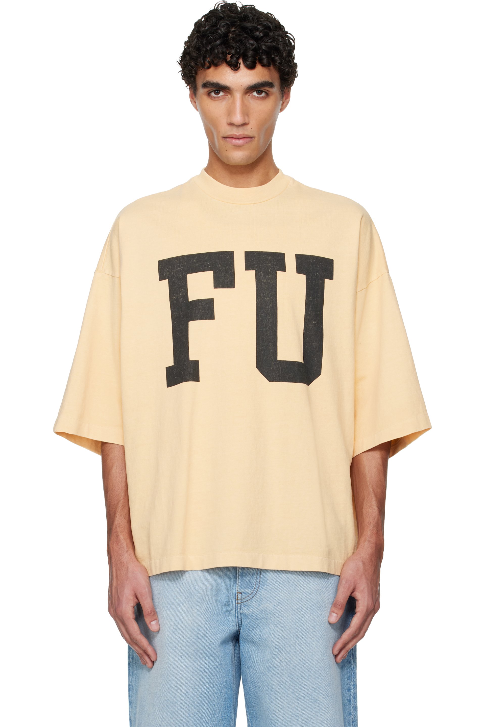 Fear of God - Yellow Relaxed 'FU' T-shirt