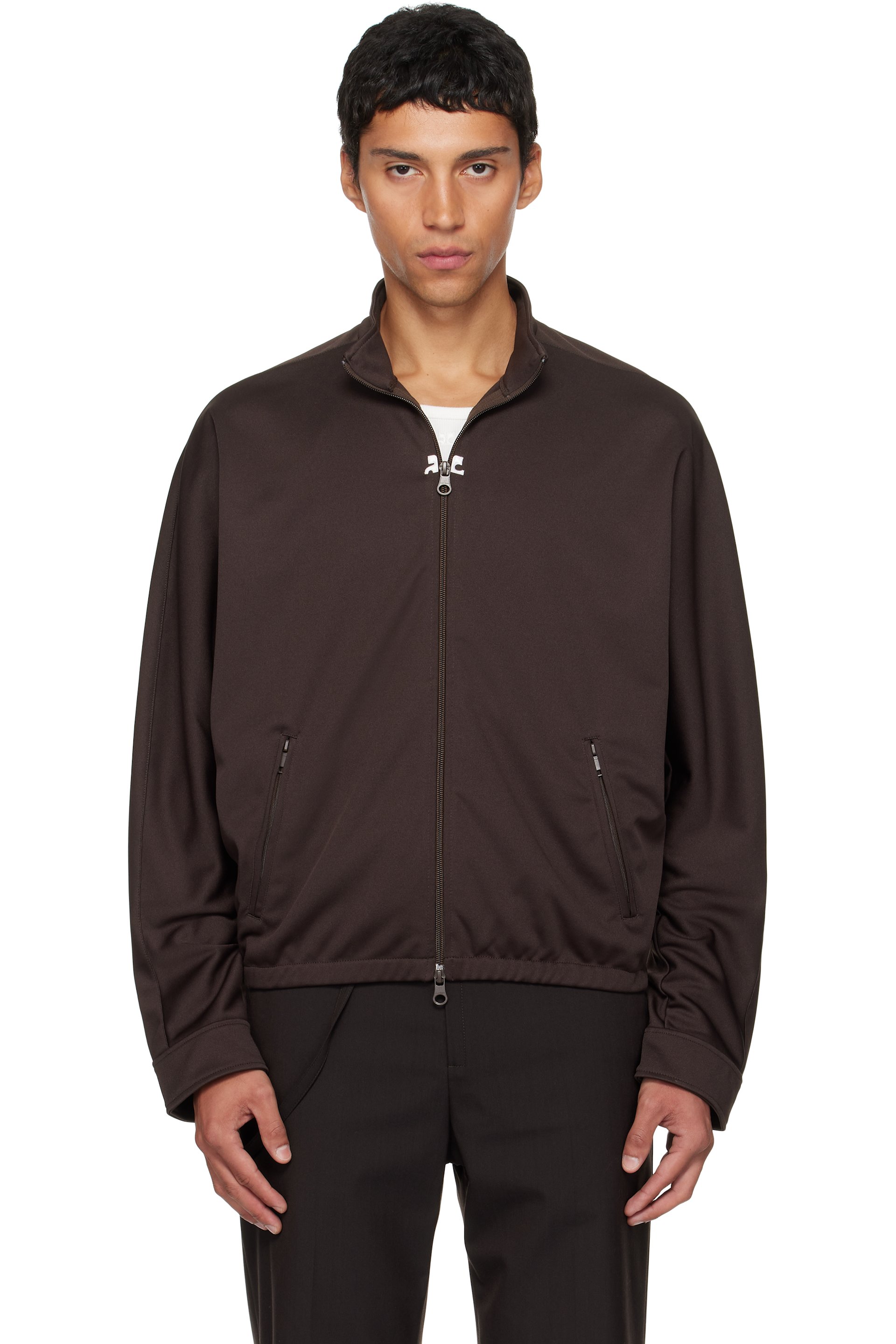 Courrèges - Brown Interlock Tracksuit Jacket