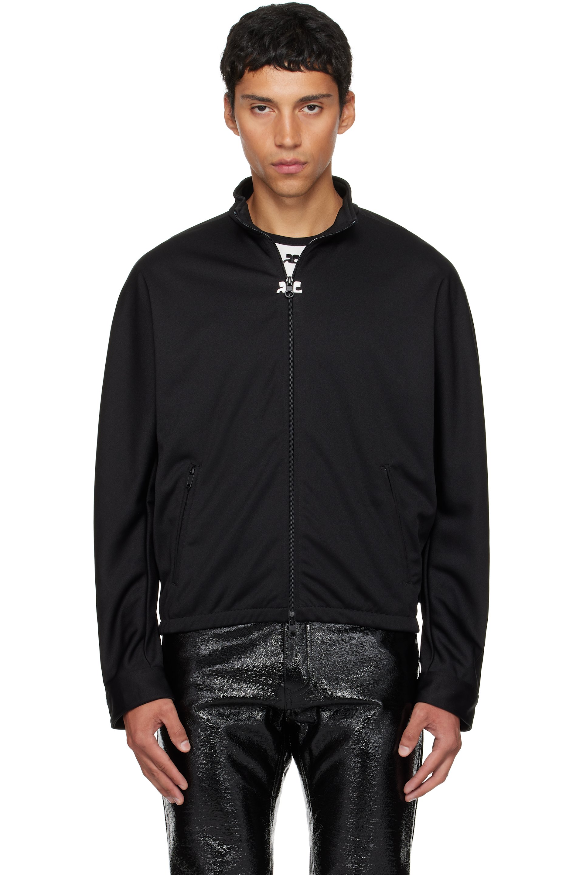 Courrèges - Black Interlock Tracksuit Jacket