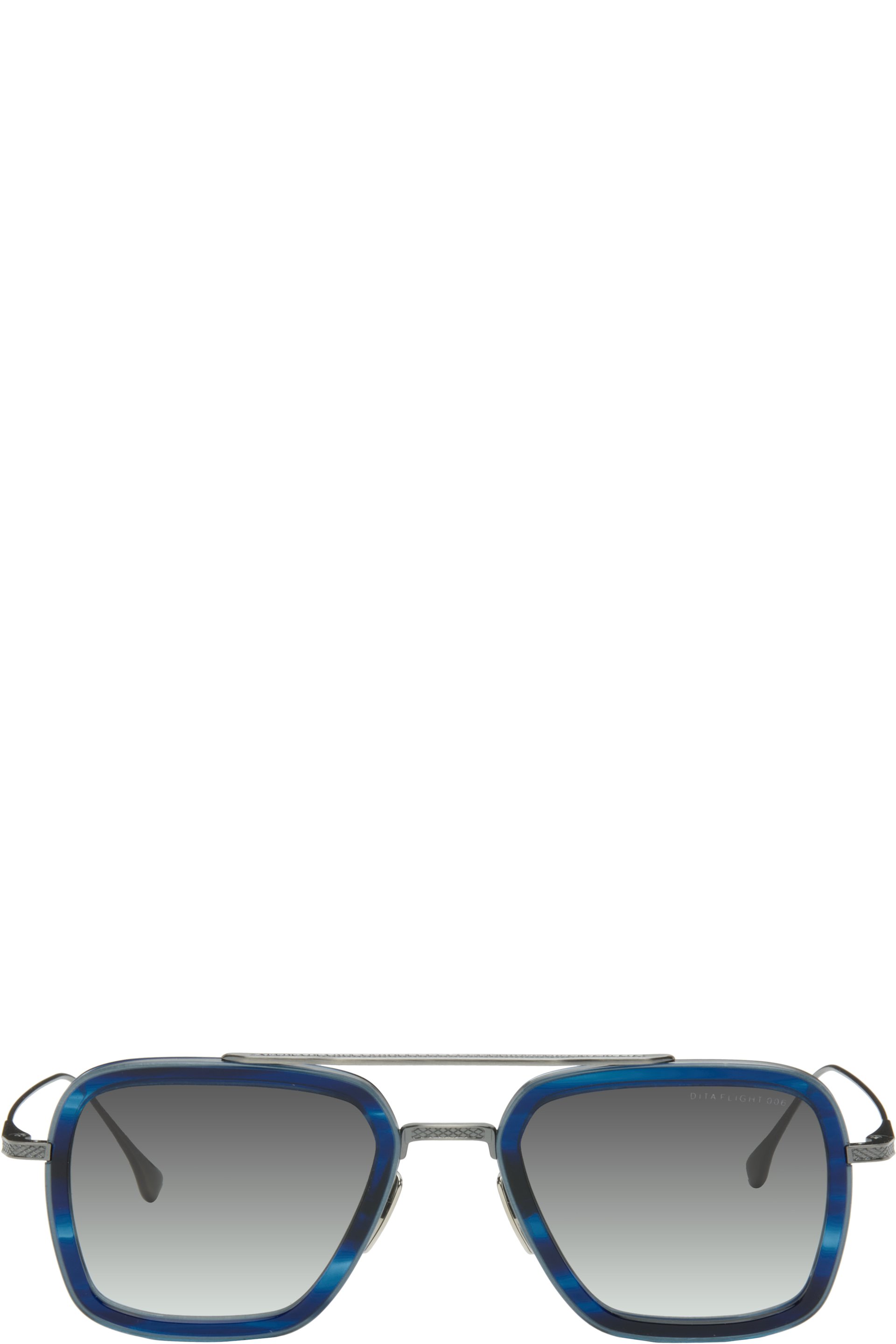Dita - Silver & Blue FLIGHT.006 Sunglasses