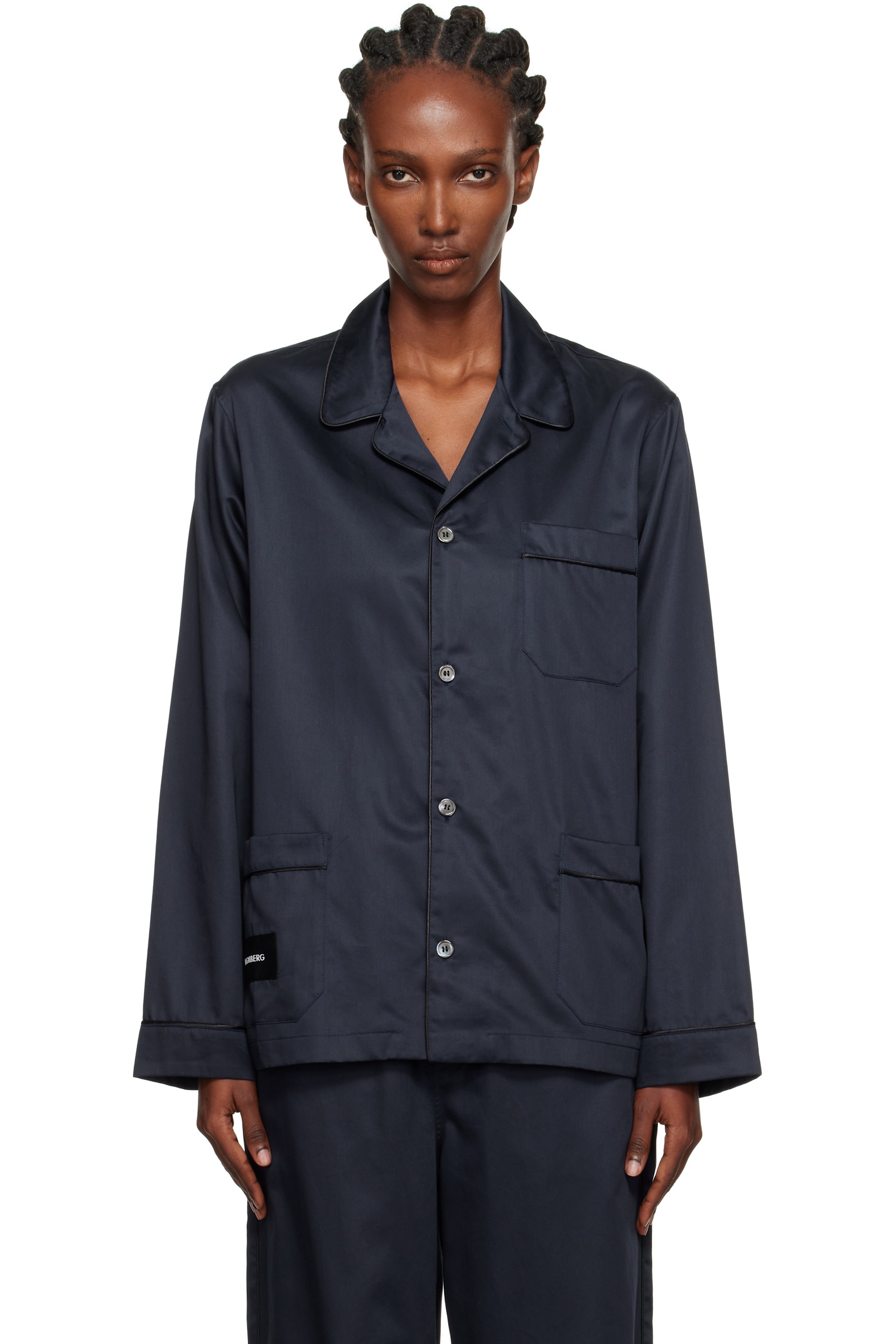 MAGNIBERG - Navy Sorbetto Pyjama Shirt