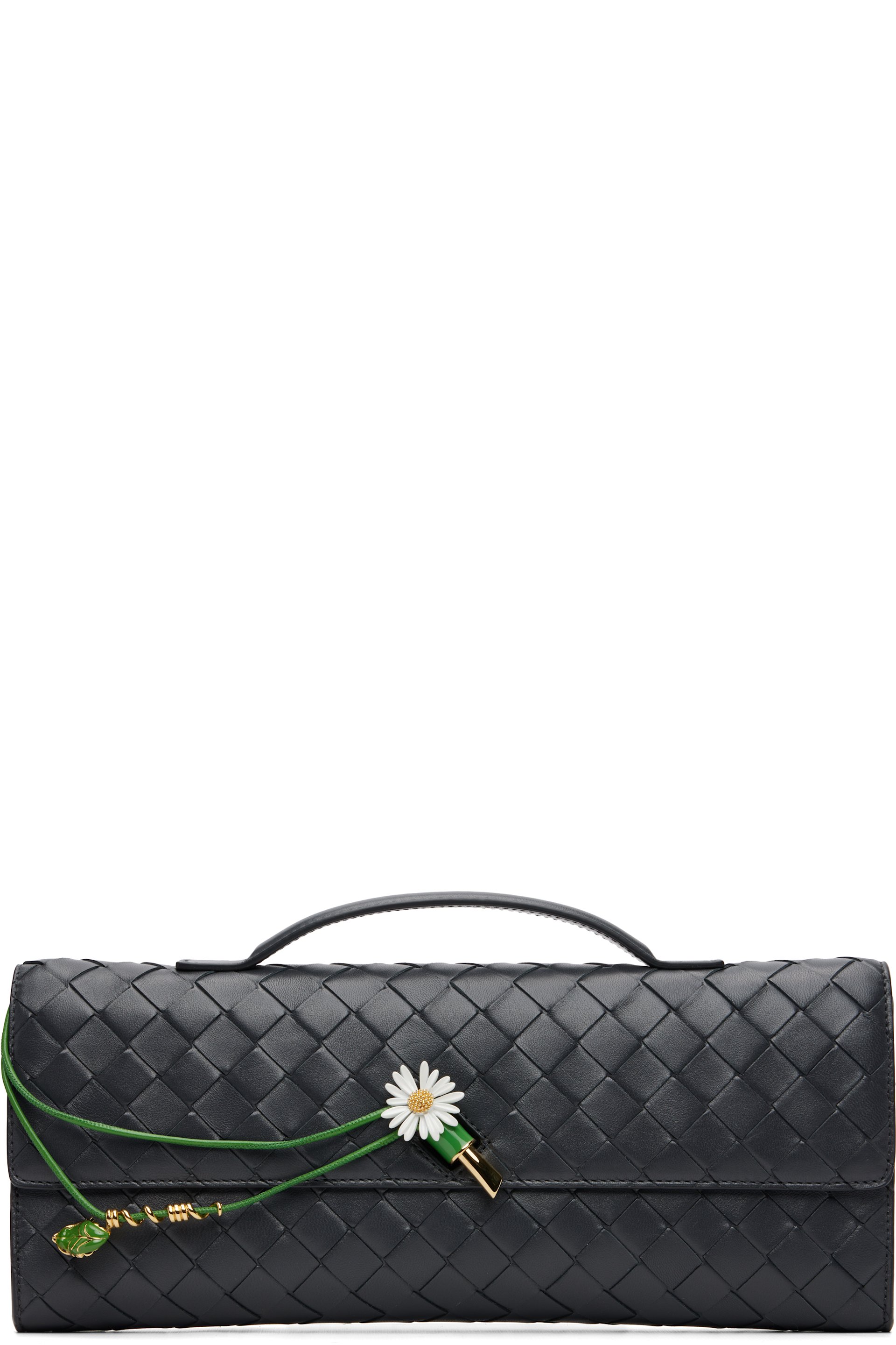 Bottega Veneta - 海军蓝 Daisy Closure Andiamo 手拿包