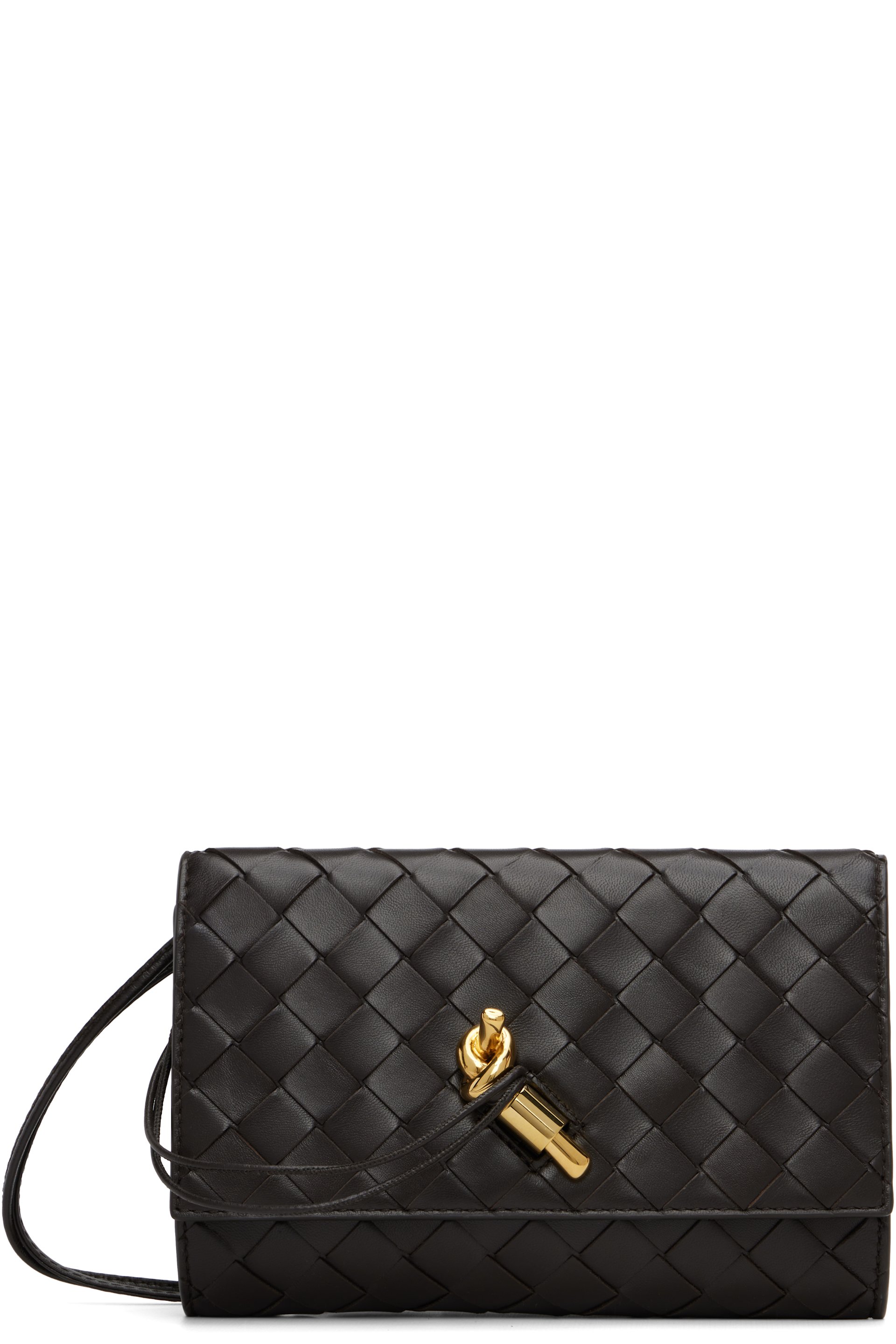 Bottega Veneta - Sac brun à ferrure Andiamo