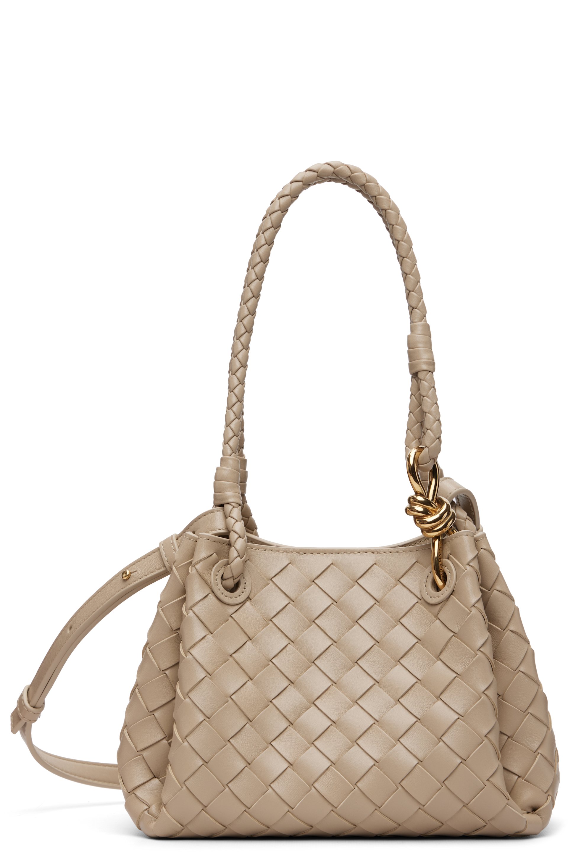 Bottega Veneta - 米色小号 Parachute 单肩包