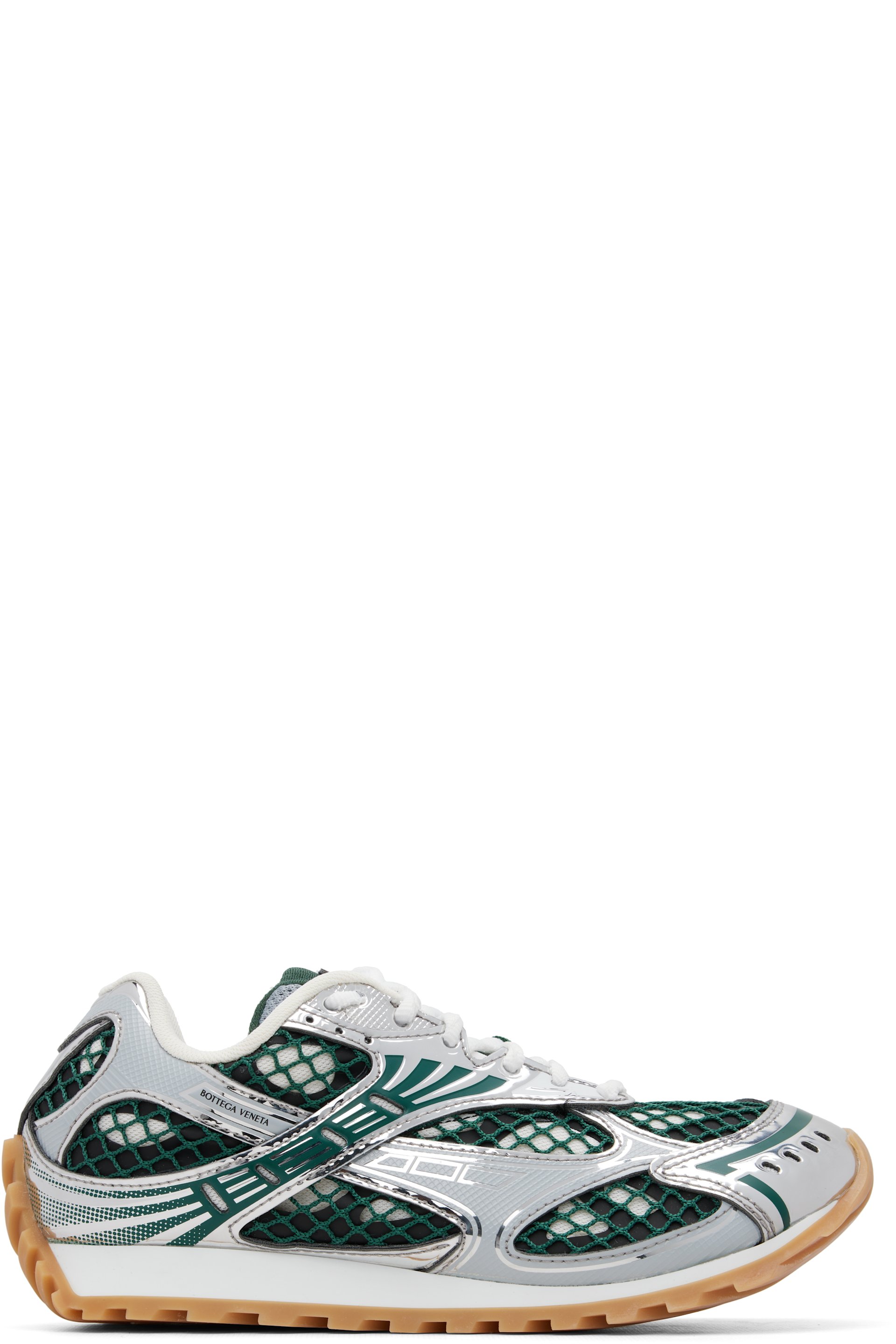 Bottega Veneta - Green & Silver Orbit Sneakers