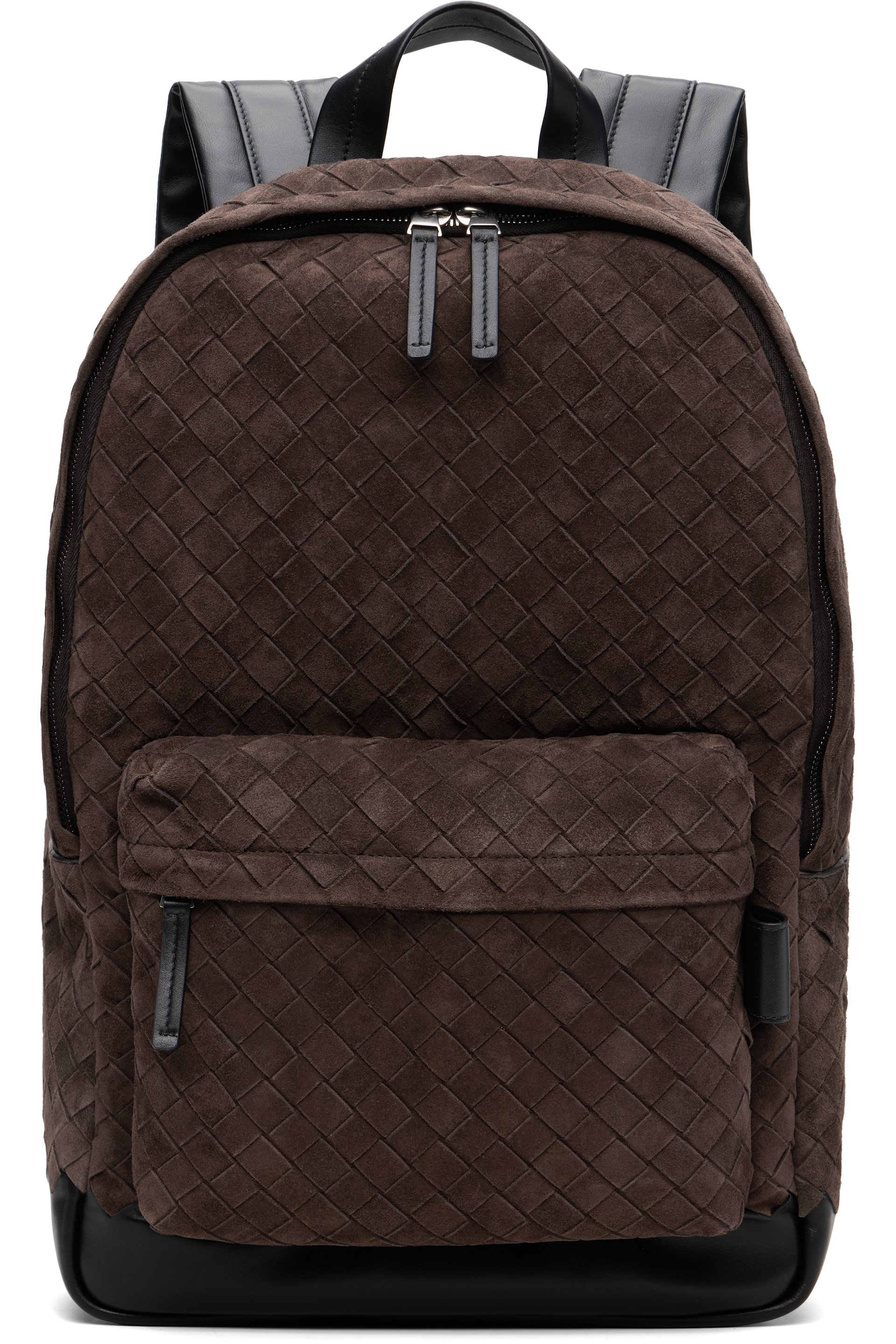 Bottega Veneta - Brown & Black Classic Intrecciato Backpack