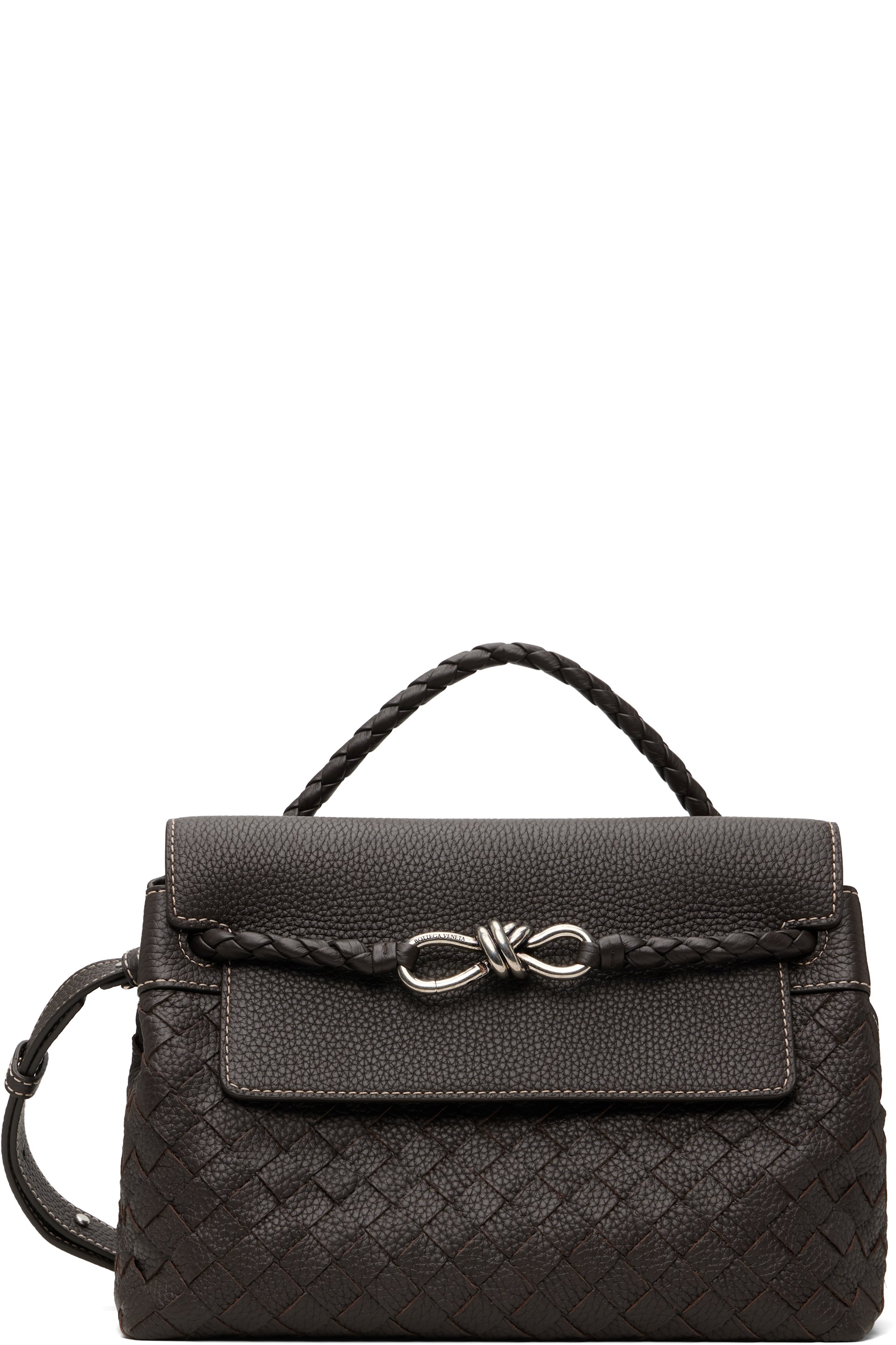 Bottega Venetaブラックレザーメッセンジャーバッグ** Men's Swing Messenger in Black | Bottega Veneta US