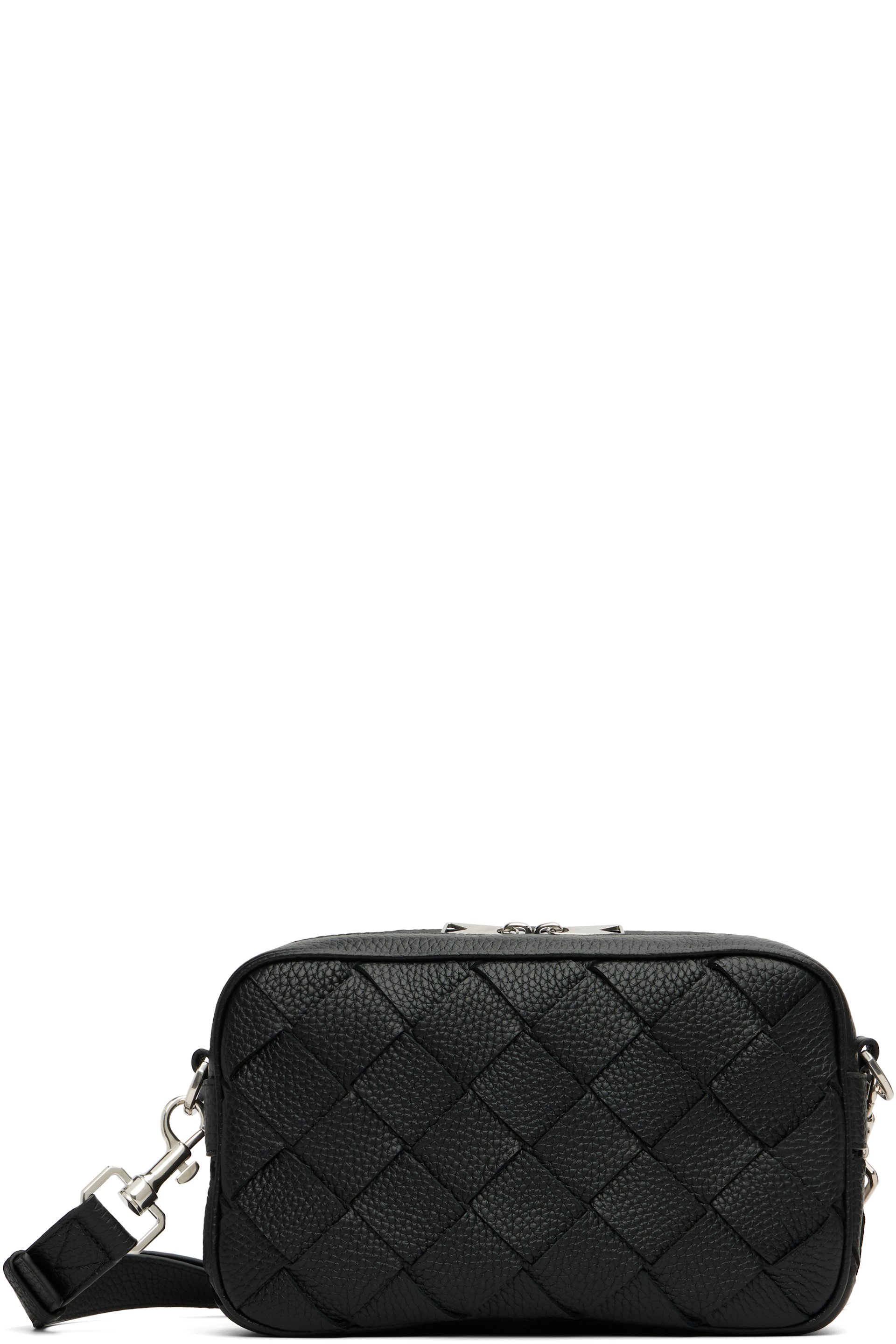 Bottega Veneta - 블랙 스몰 인트레치아토 카메라백