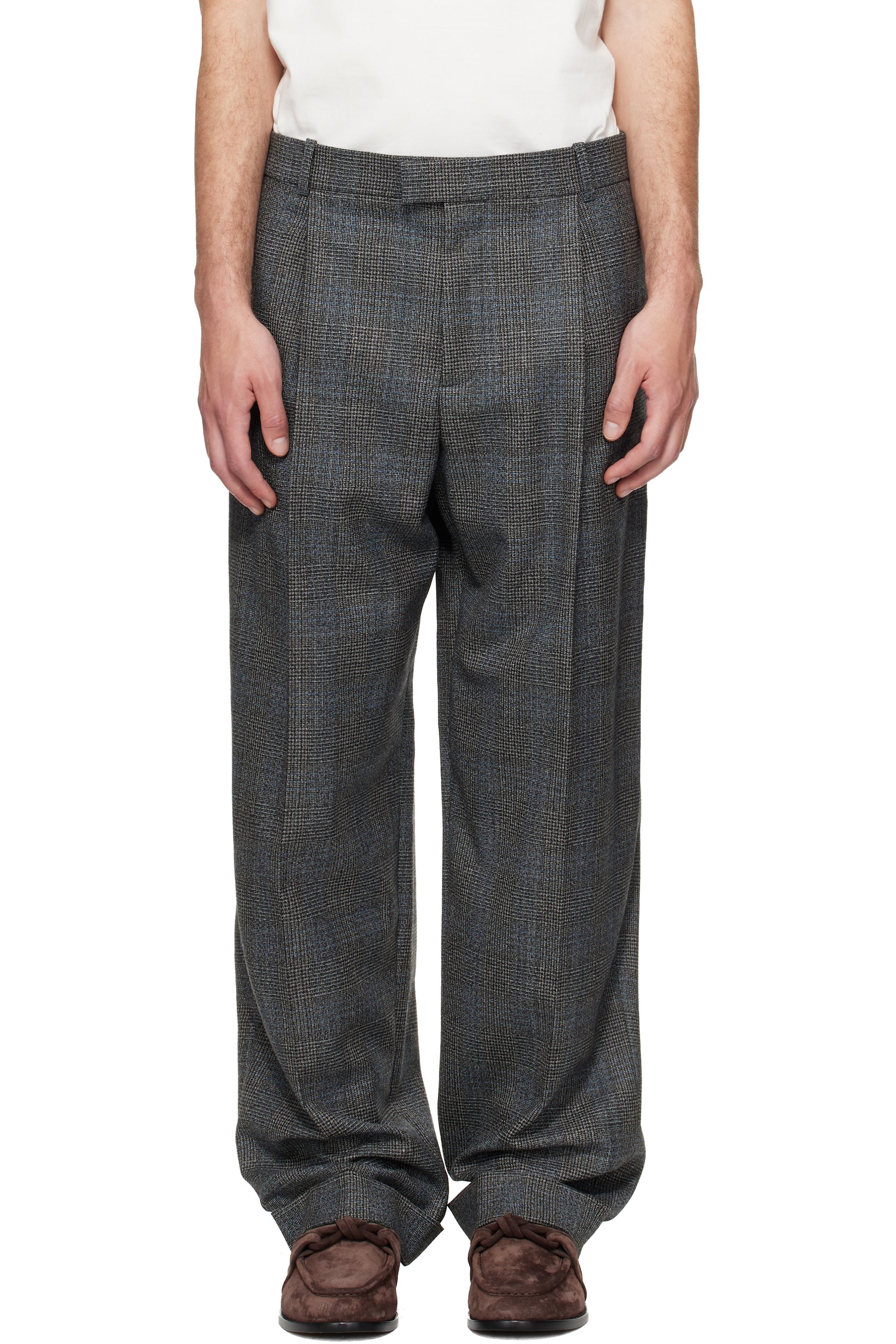Bottega Veneta - Gray Prince of Wales Trousers