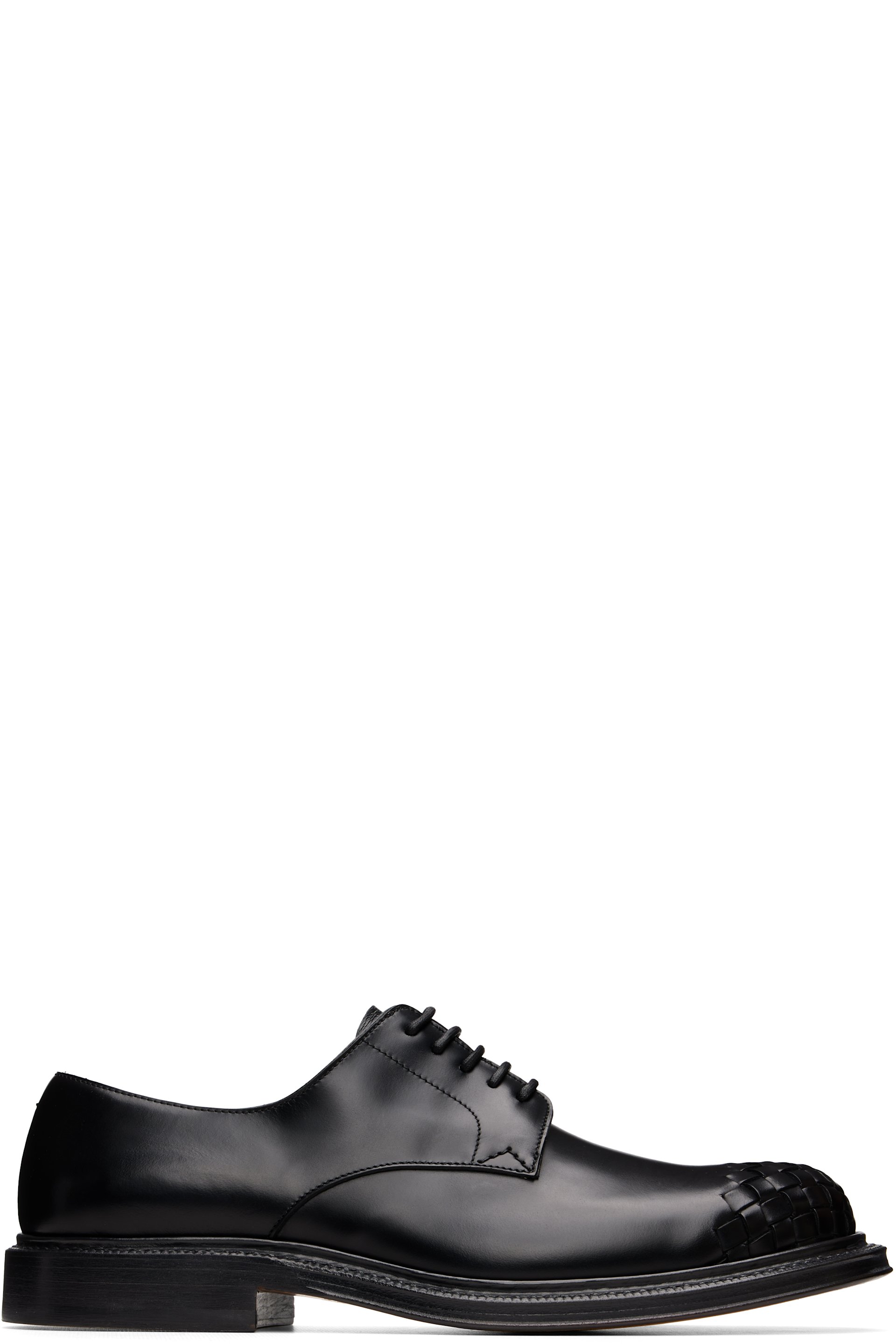 Bottega Veneta - Black James Lace-Up Derbys