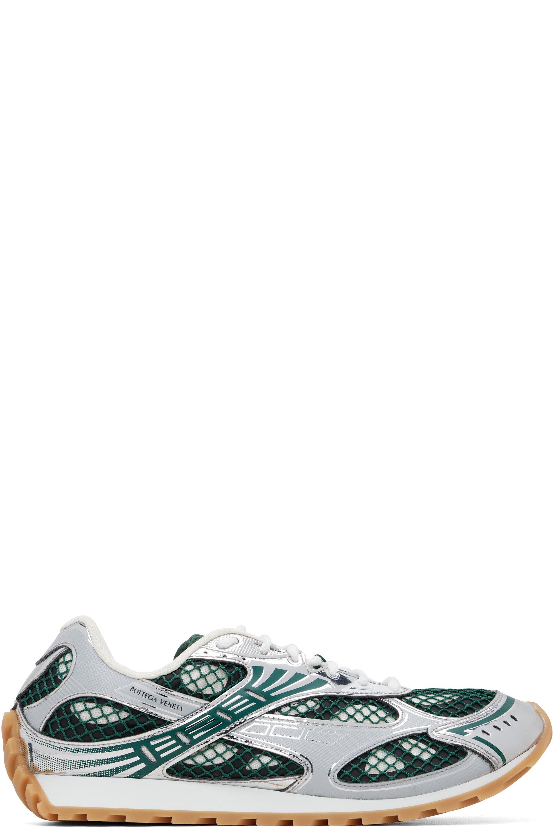 Bottega Veneta - Green & Silver Orbit Sneakers