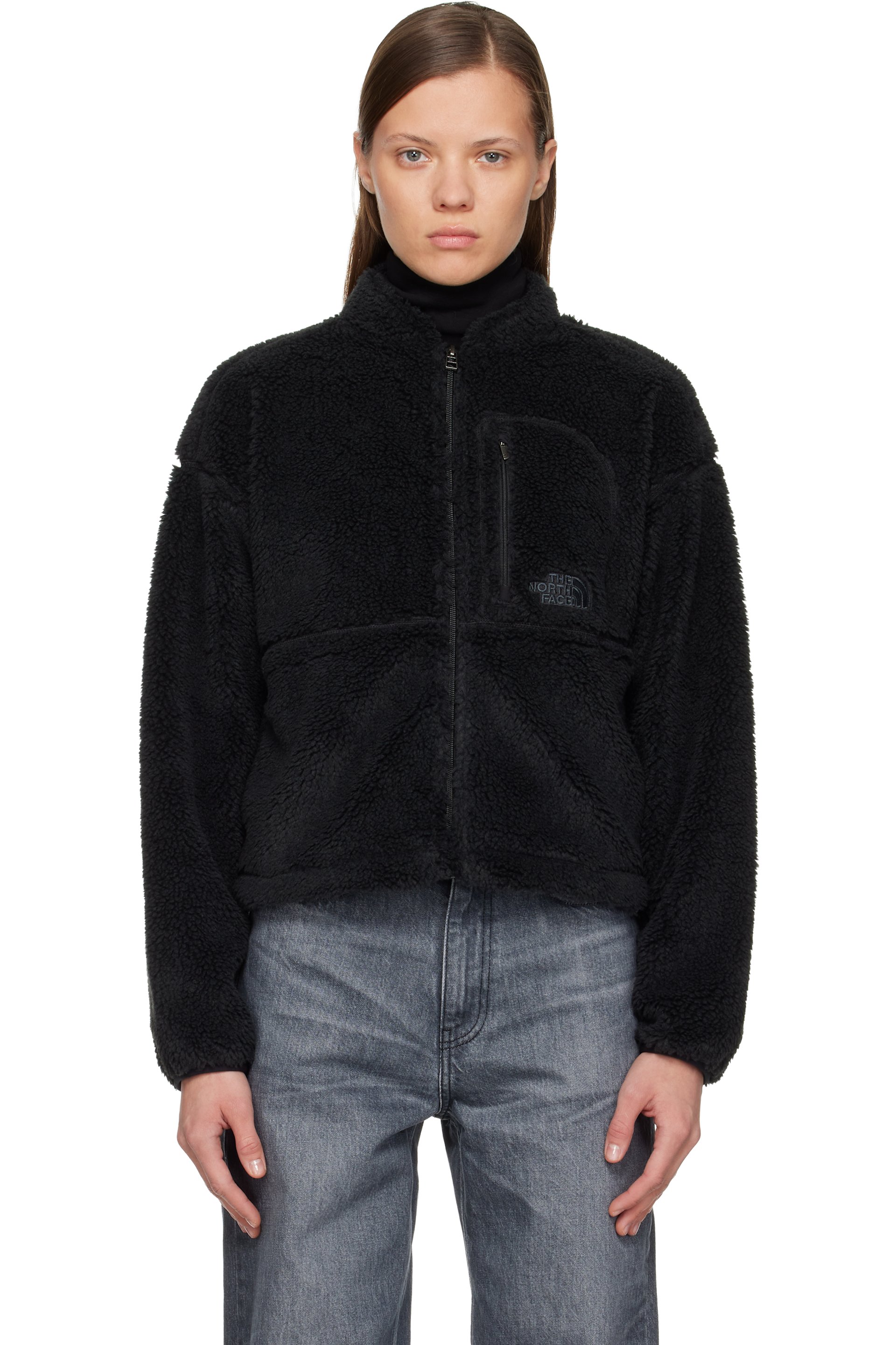 The North Face - Blouson Extreme Pile 2 noir en sherpa à glissière
